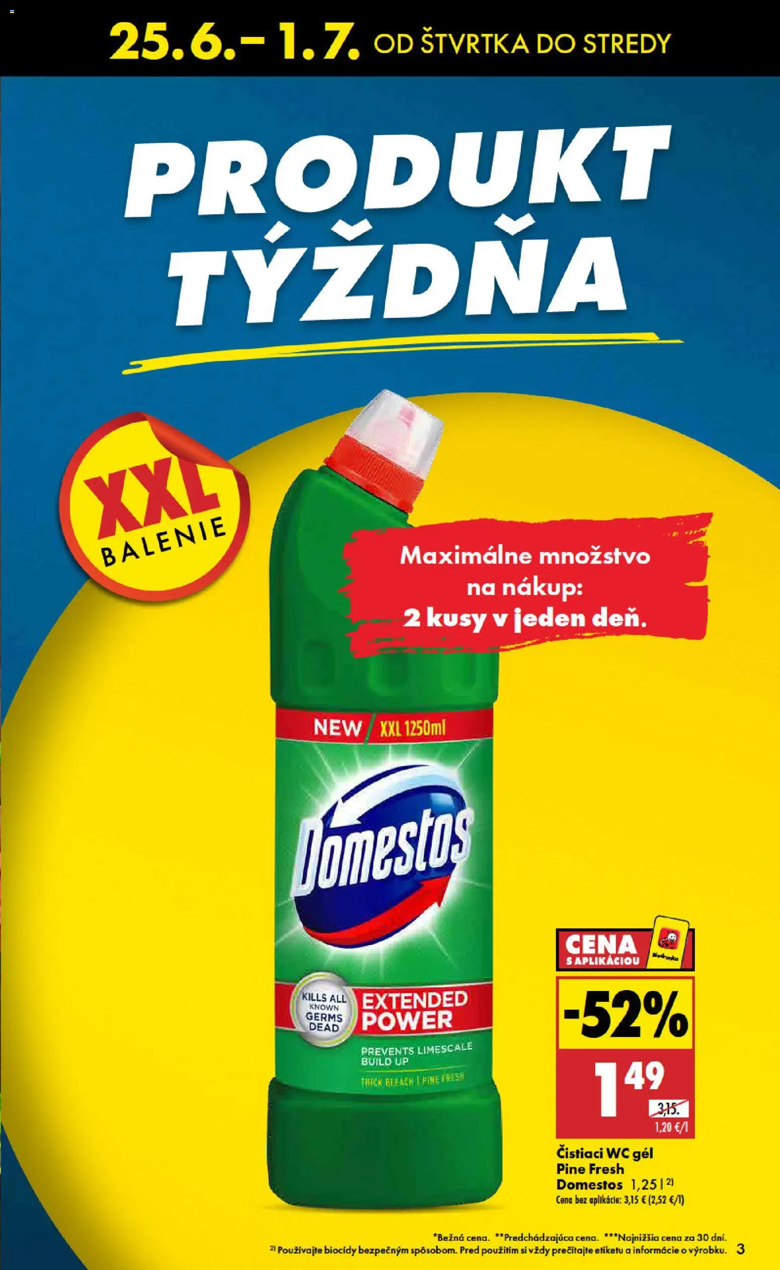 Nové Biedronka akcie – leták je platný od 25.06.2026 | Strana: 3 | Produkty: Wc, Domestos
