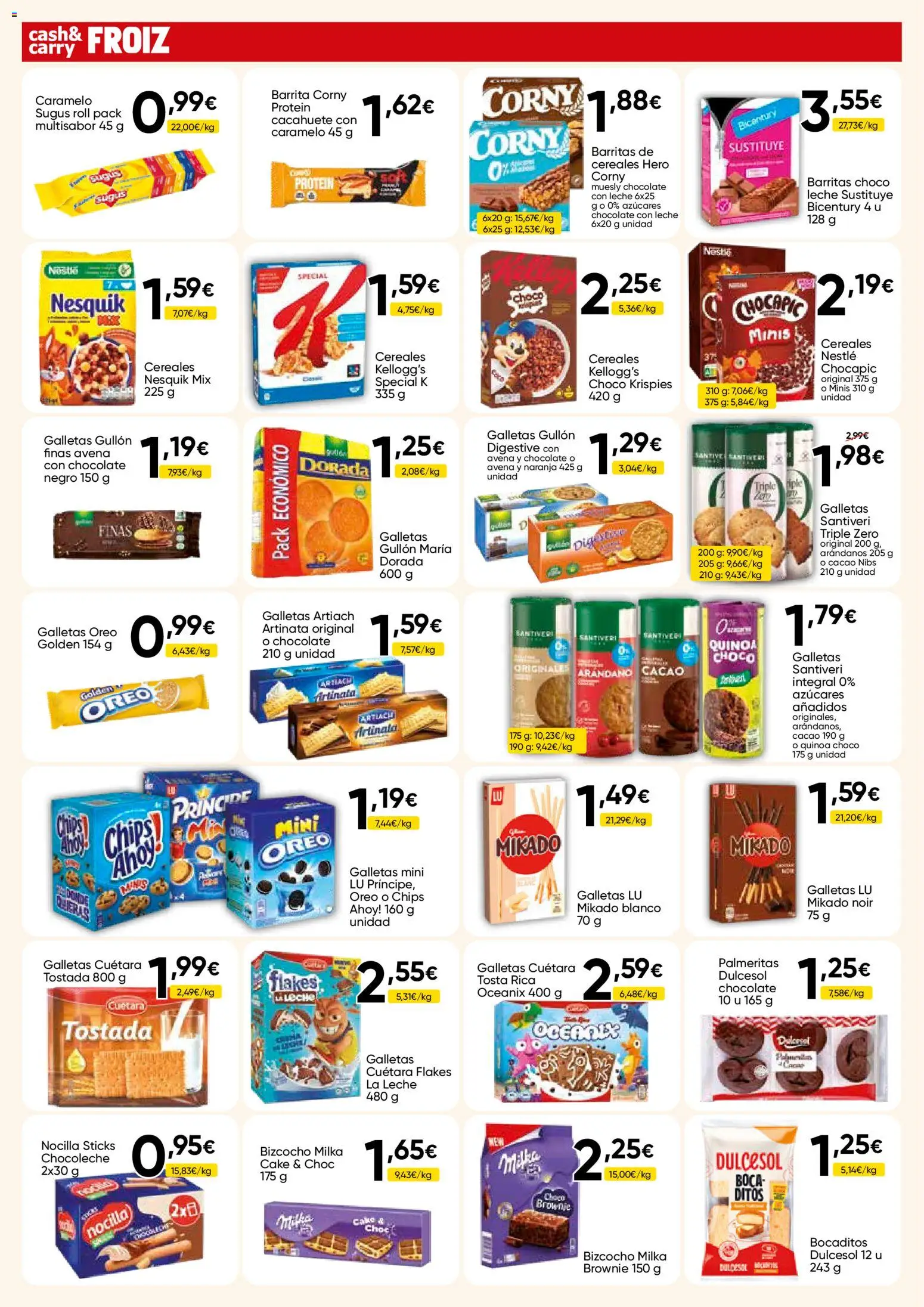 Froiz - Folleto Cash │ válido desde el 14.05.2026 | Página: 4 | Productos: Leche, Chocolate, Galletas, Φρυγανιές σικάλεως