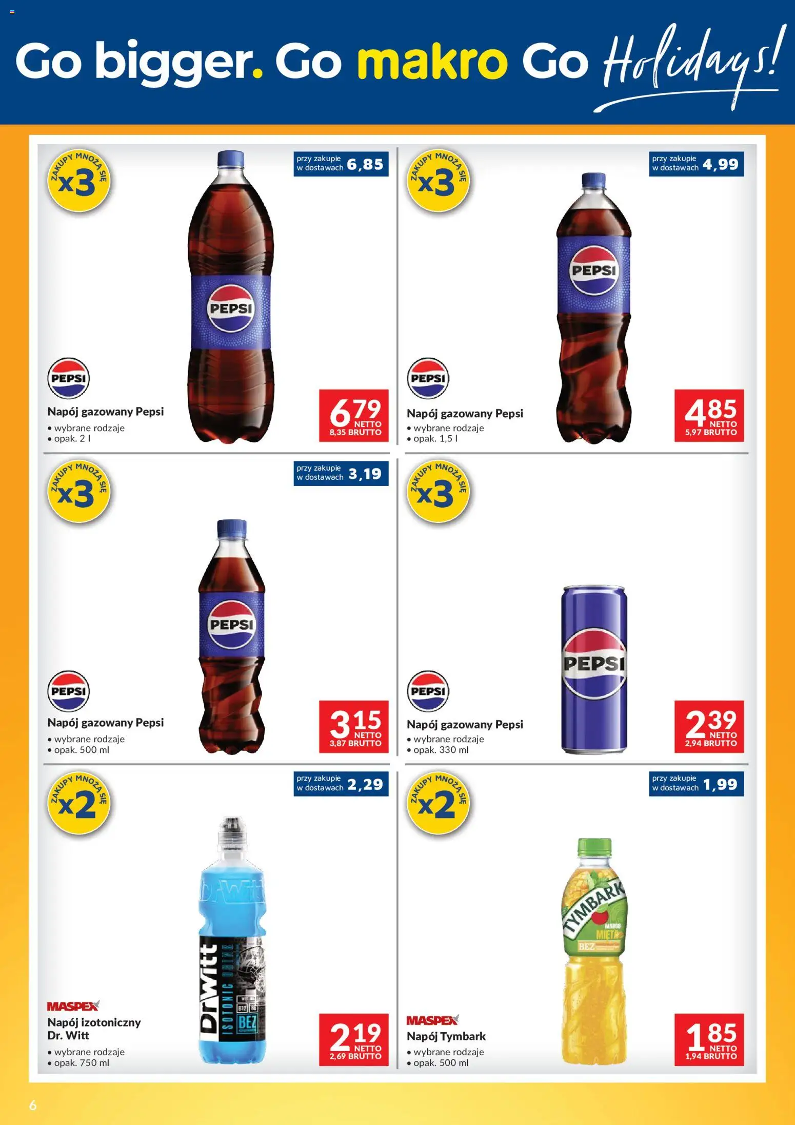 Makro gazetka - Konkursowa "Wygraj Podróż od 01.08.2026 | Strona: 6 | Produkty: Mango, Pepsi