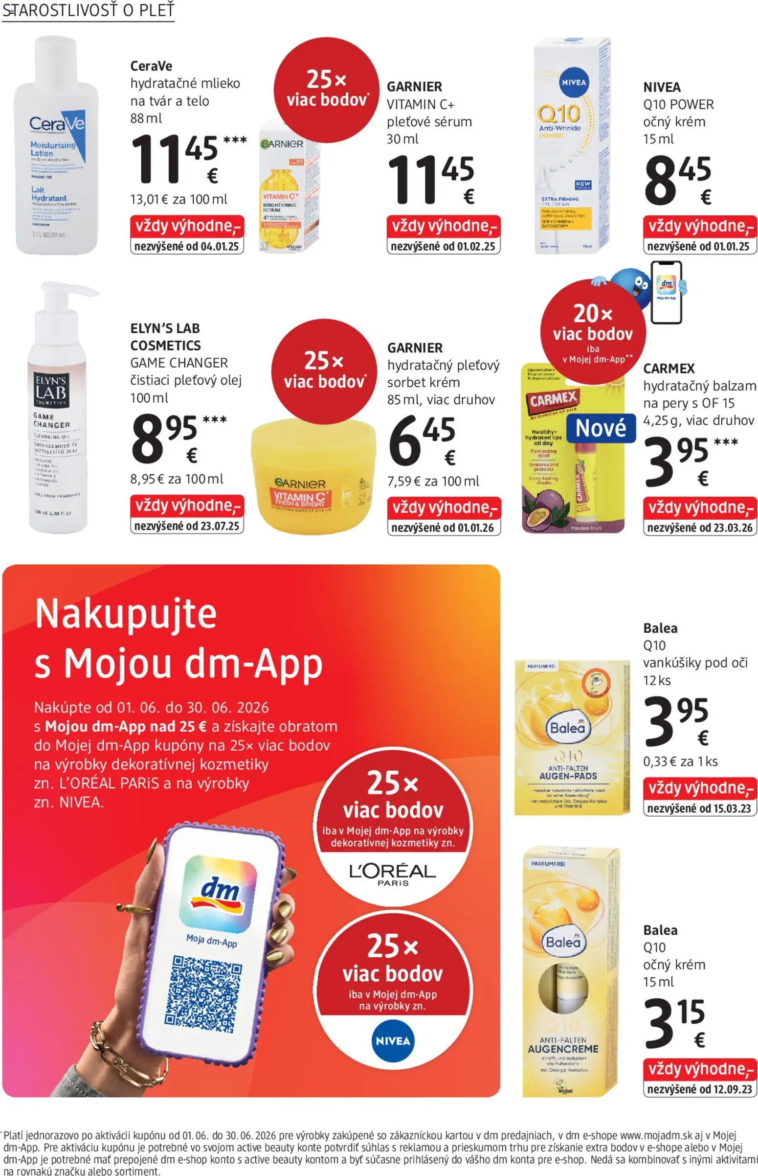 Nové dm drogerie akcie – leták je platný od 01.06.2026 | Strana: 6 | Produkty: Olej, Nivea, Krém, CeraVe