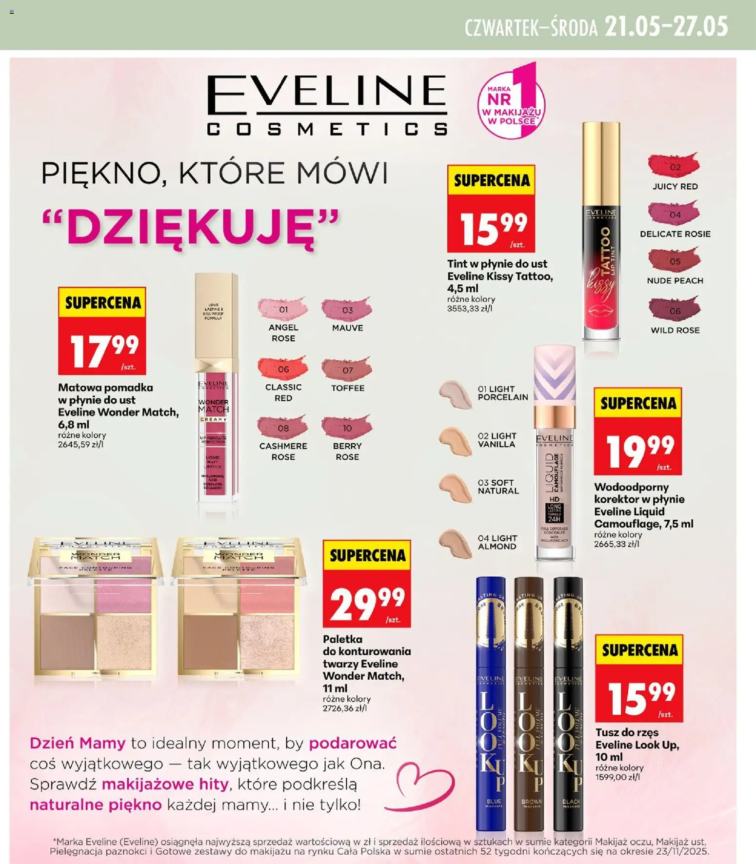 Biedronka gazetka - Mamy piękne strony od 21.05.2026 | Strona: 7 | Produkty: Pomadka, Makijaż, Korektor, Tusz do rzęs