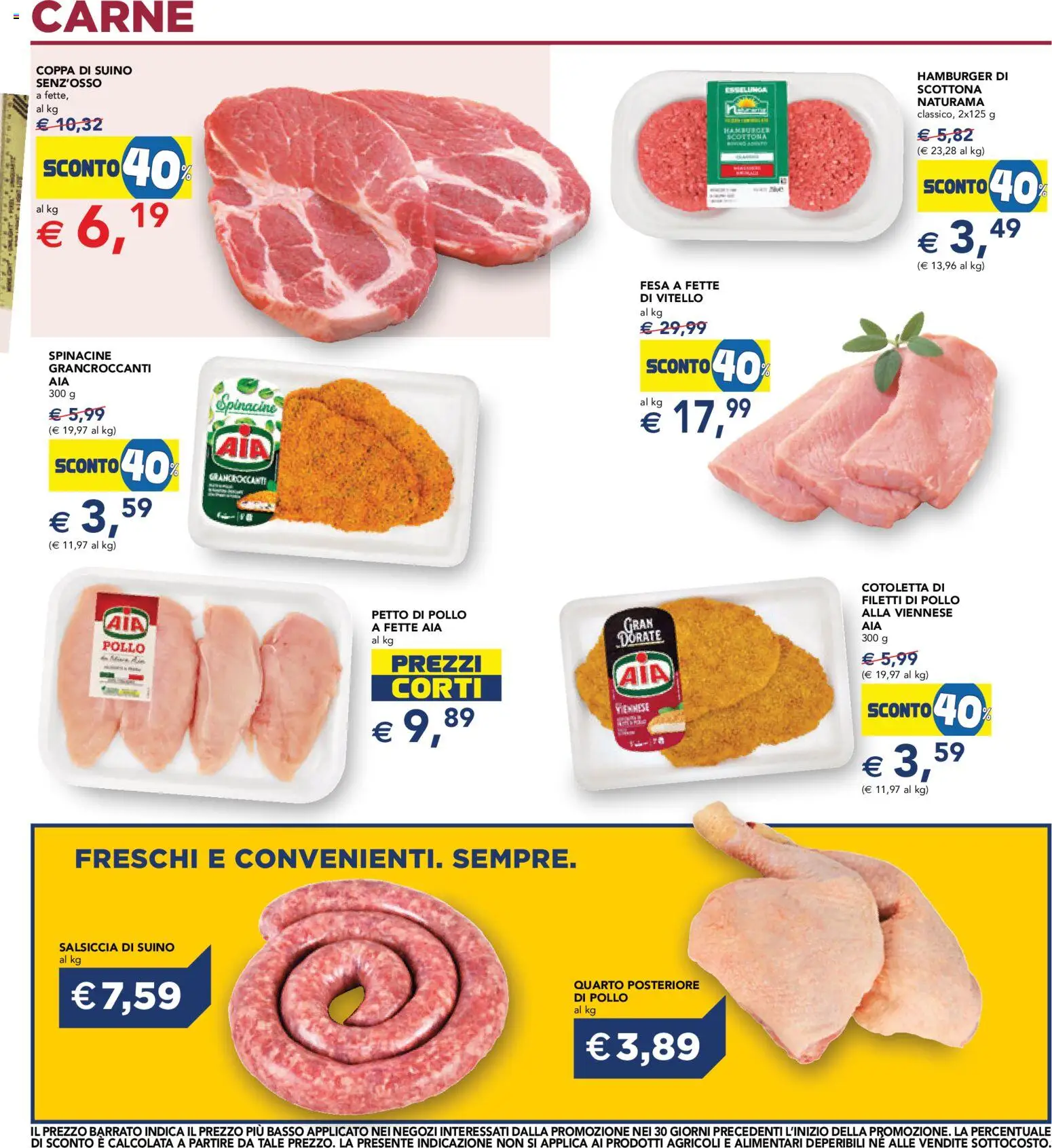 Volantino Esselunga S del 16/07/2026 | Pagina: 19 | Prodotti: Petto di Pollo, Suino, Vitello, Hamburger