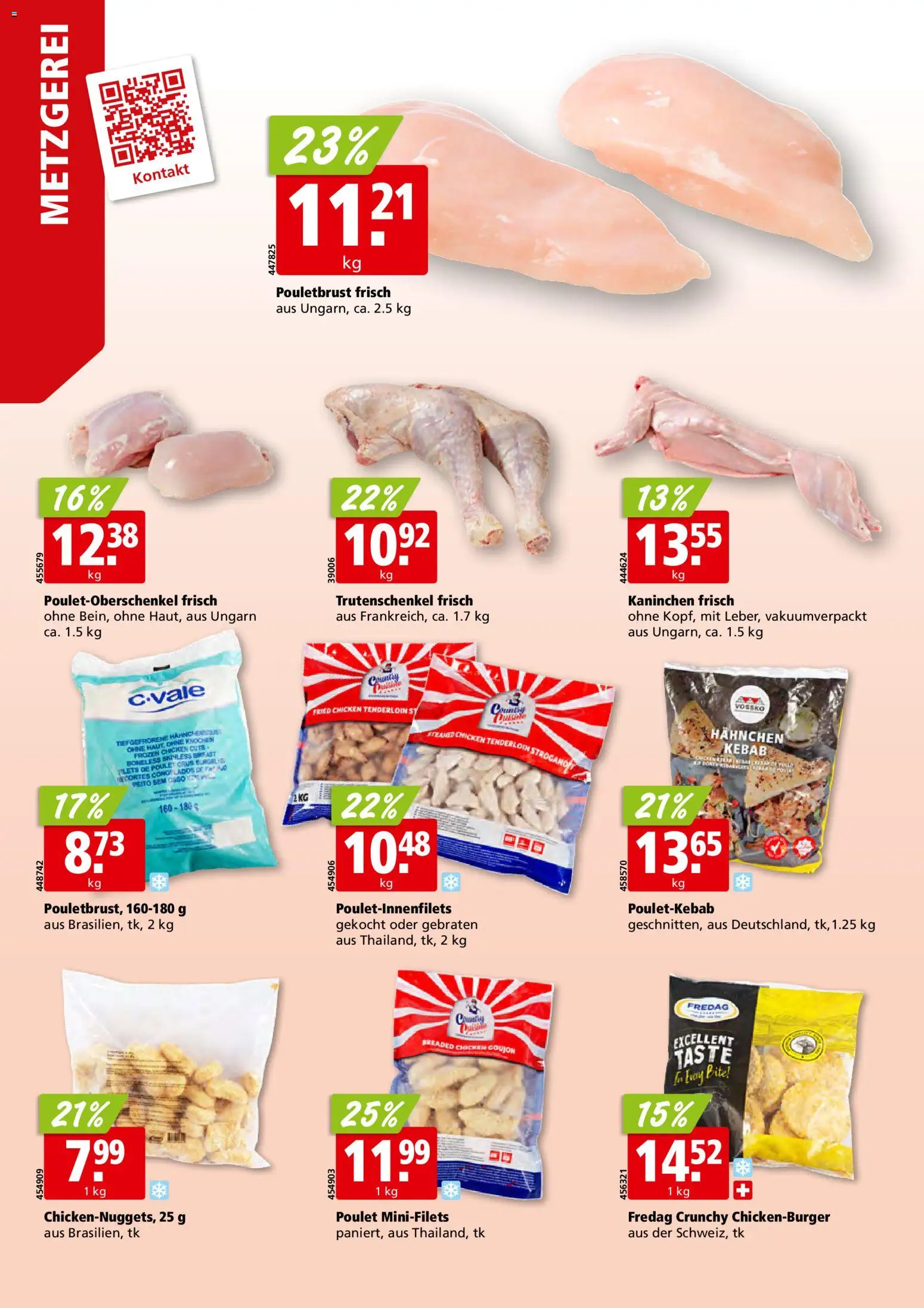 Aligro aktionen Schlieren, Gossau SG, Frauenfeld, Rapperswil-Jona, Sargans, Bern – gültig ab 12.10.2026 | Seite: 6 | Produkte: Kaninchen, Pouletbrust