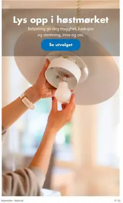 Forhåndsvisning av Biltema kundeavis September - National gyldig fra 01/09/2026 | Side: 17 | Produkter: Belysning, Lys