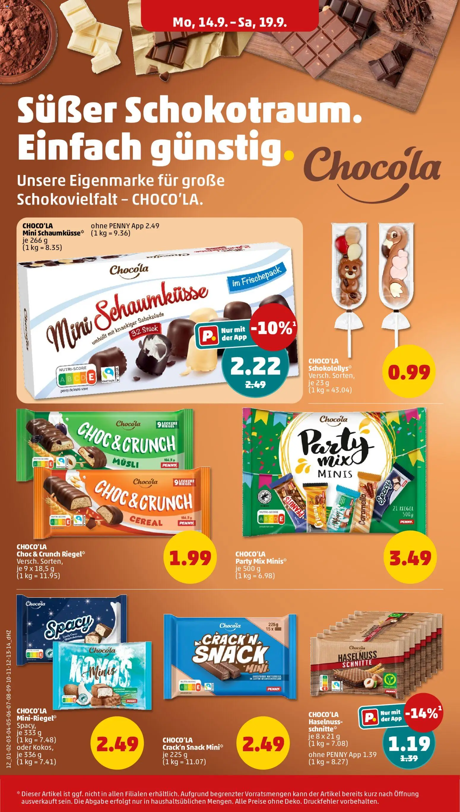 Penny Prospekt – gültig ab 14.09.2026 | Seite: 14 | Produkte: Musli, Schokolade