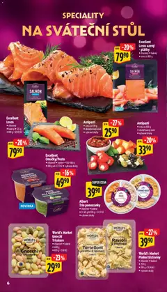 Náhled letáku Excellent Losos, chlazený • balený • 125 g • 100 g = 63,92 Kč od 14.10.2026 | Strana: 12
