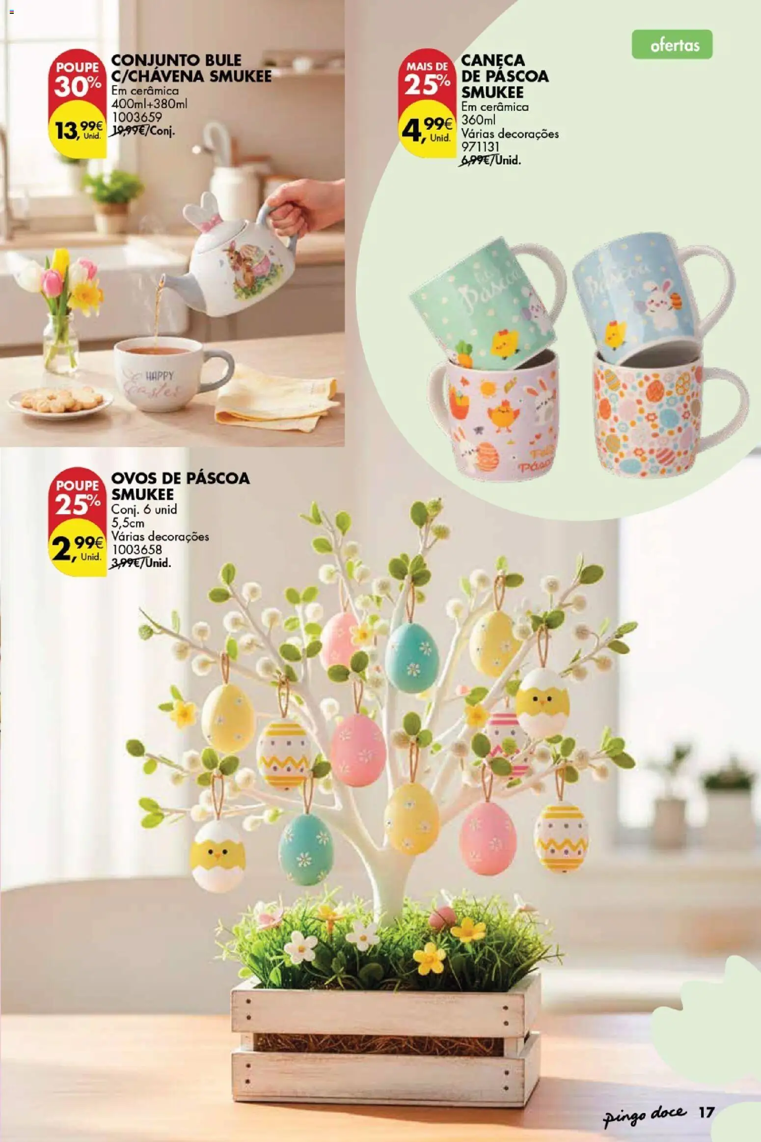 Pingo Doce folheto Bazar Páscoa │ válido de 03.03.2026 | Página: 17 | Produtos: Caneca, Ovos