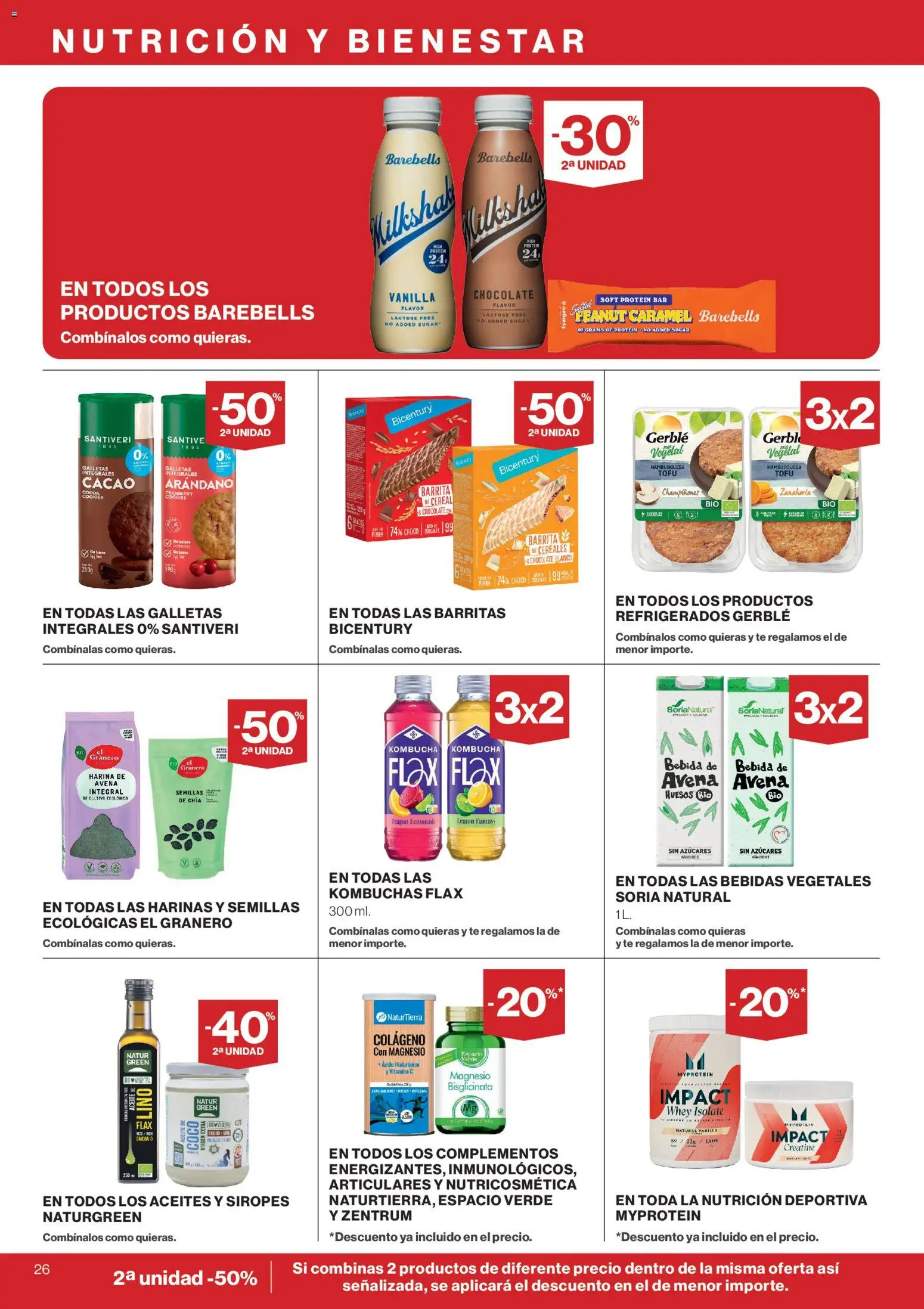 Supercor folleto │ válido desde el 28/10/2026 | Página: 26 | Productos: Harina, Coco, Chocolate blanco, Bebidas