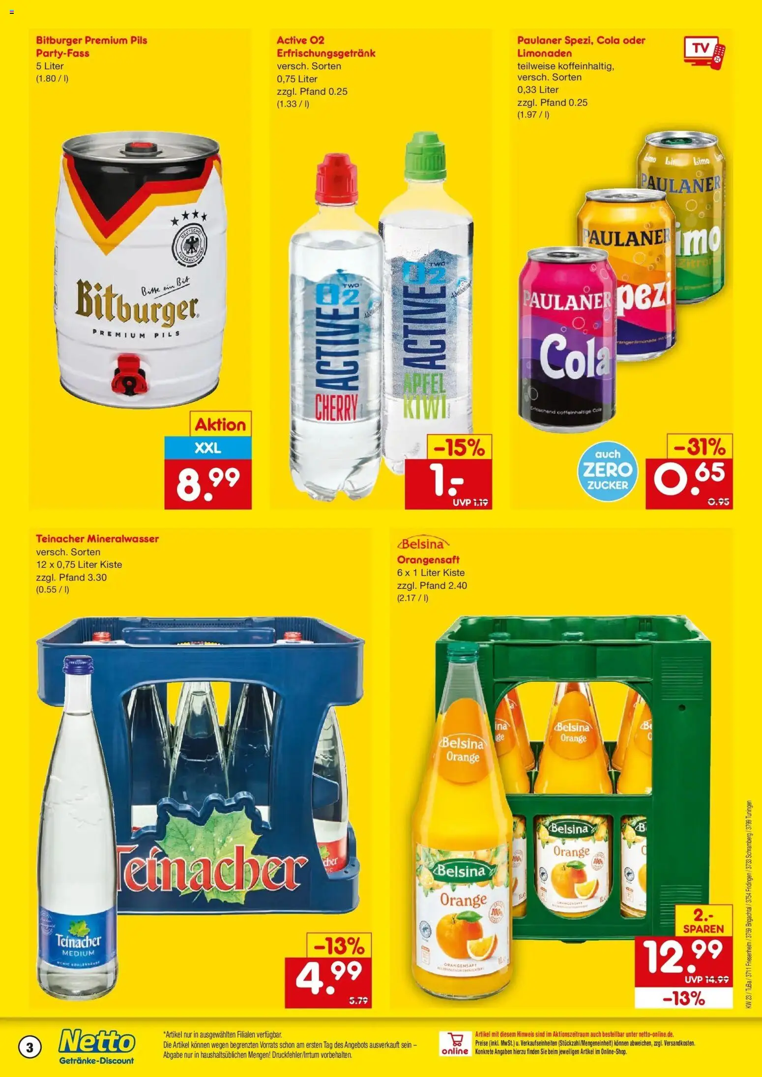 Netto Marken-Discount Prospekt Friesenheim – gültig ab 01.06.2026 | Seite: 3 | Produkte: Cola, Pils, Äpfel, Paulaner