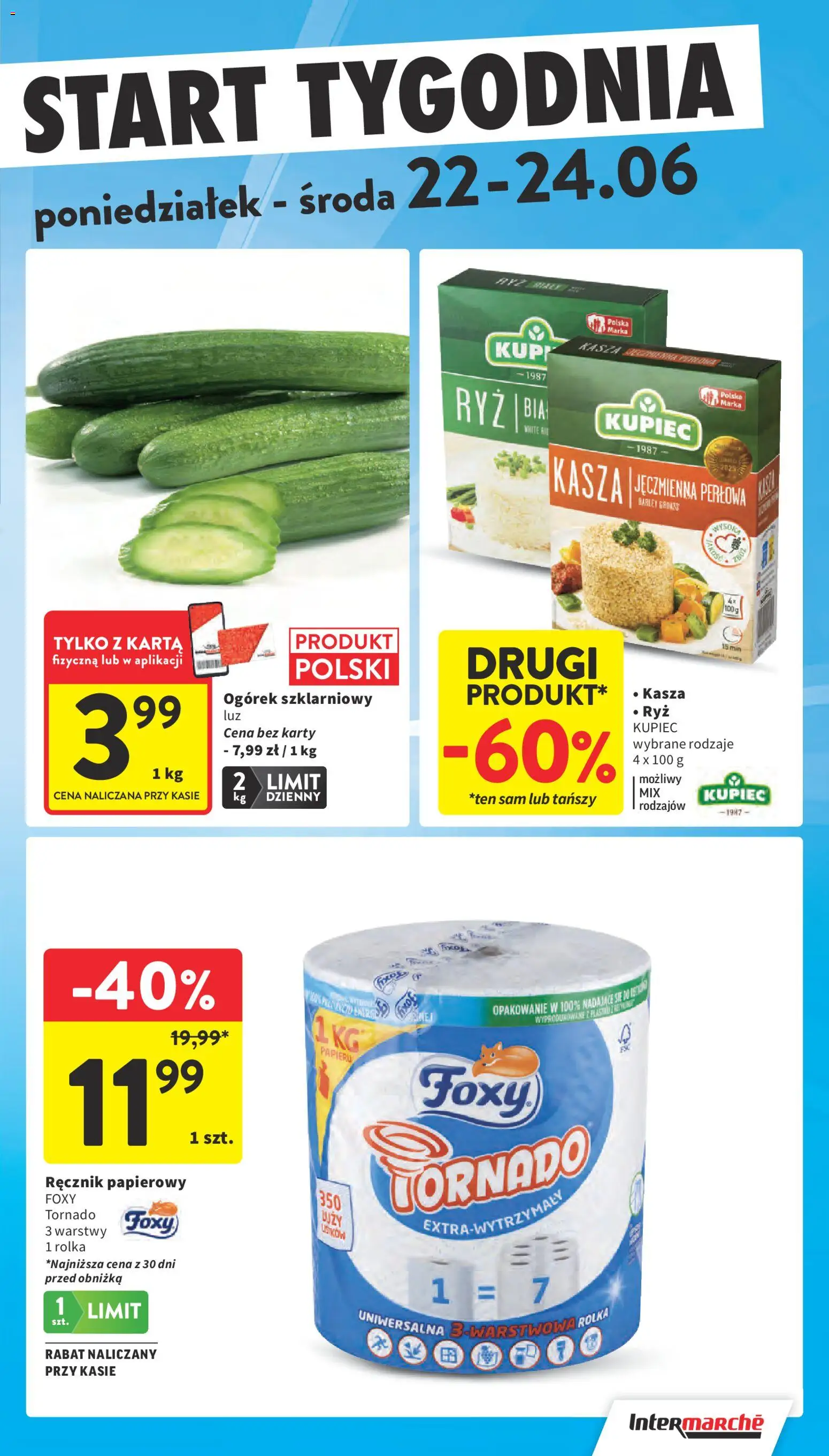 Intermarche gazetka od 18.06.2026 | Strona: 44 | Produkty: Karta, Kasza, Ryż, Ręcznik papierowy