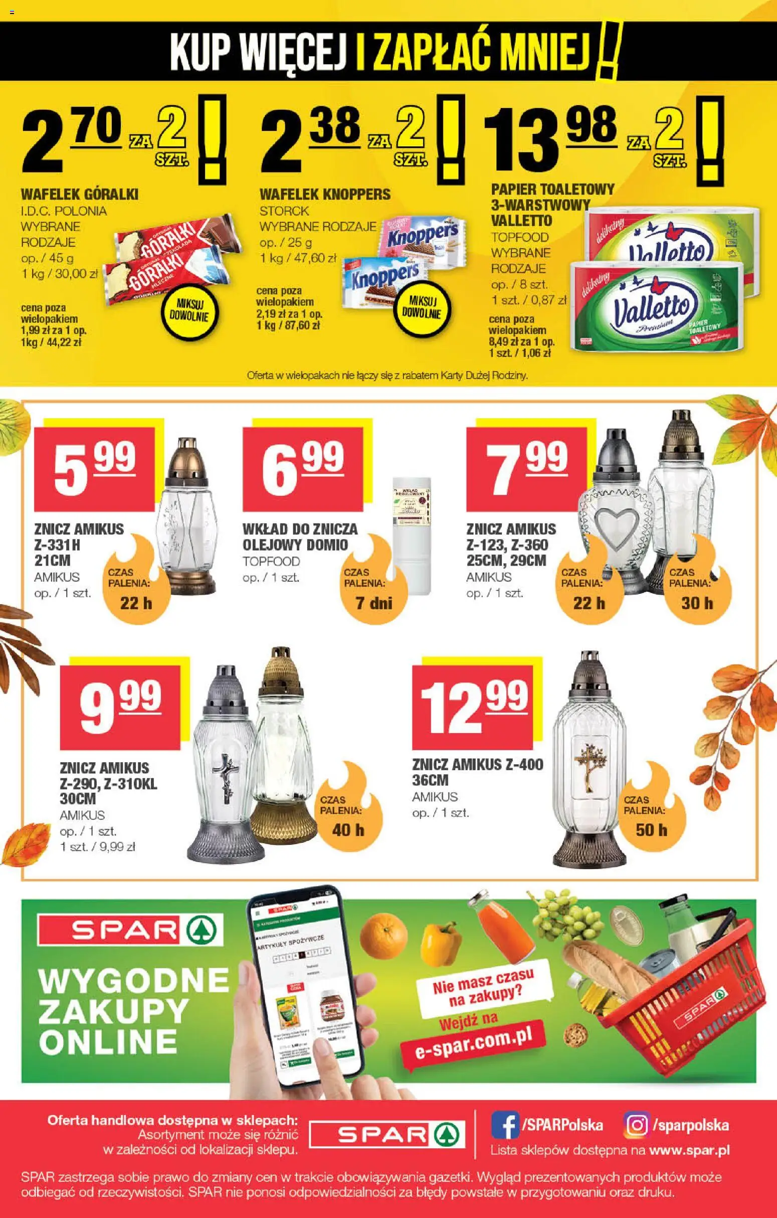 Spar gazetka od 21.10.2026 | Strona: 8 | Produkty: Knoppers, Papier toaletowy, Wafelek