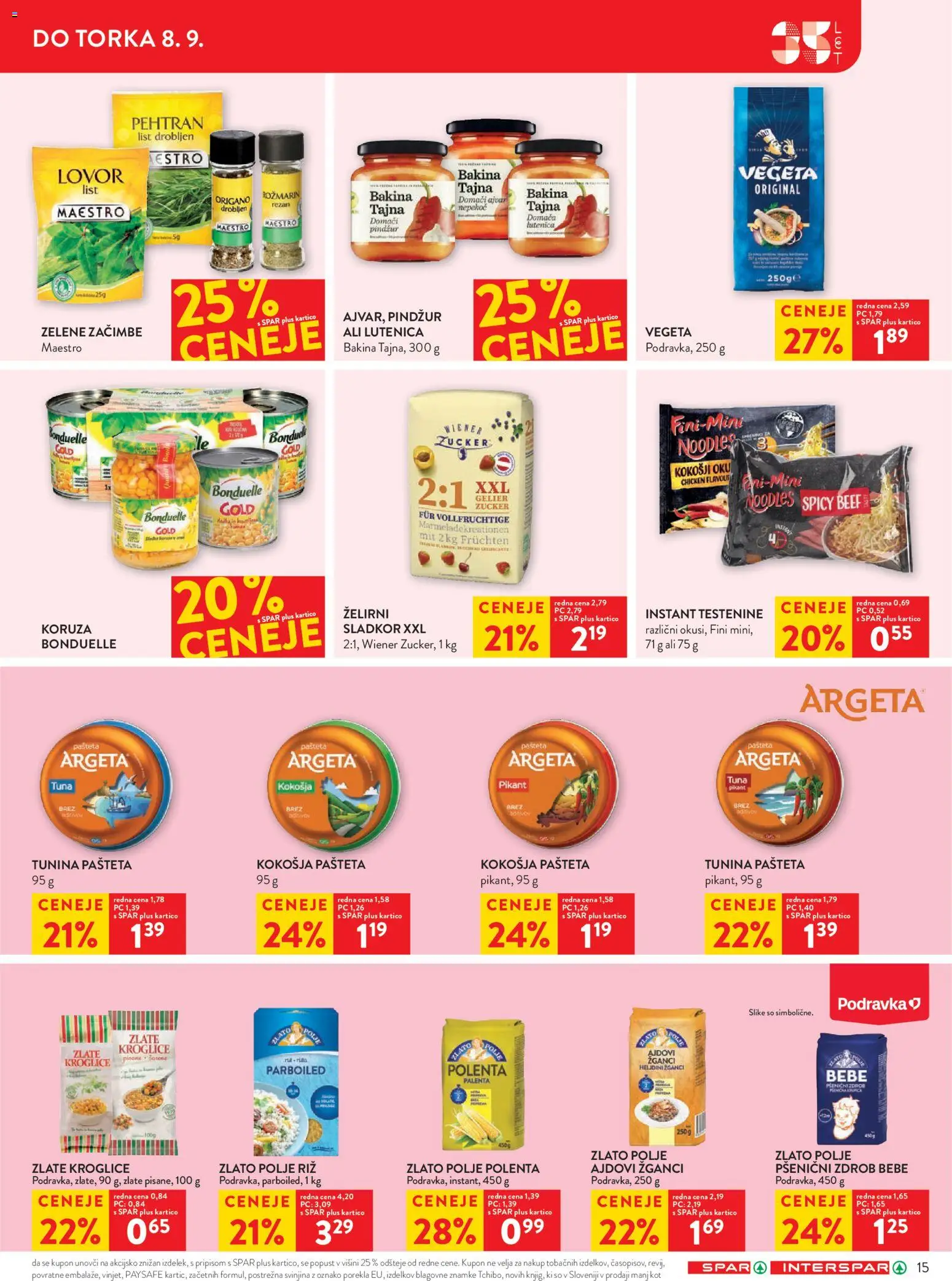 Novi Spar katalog ponudbe – veljaven od 02.09.2026 | Stran: 21 | Izdelki: Koruza, Pašteta, Polenta, Pšenični zdrob