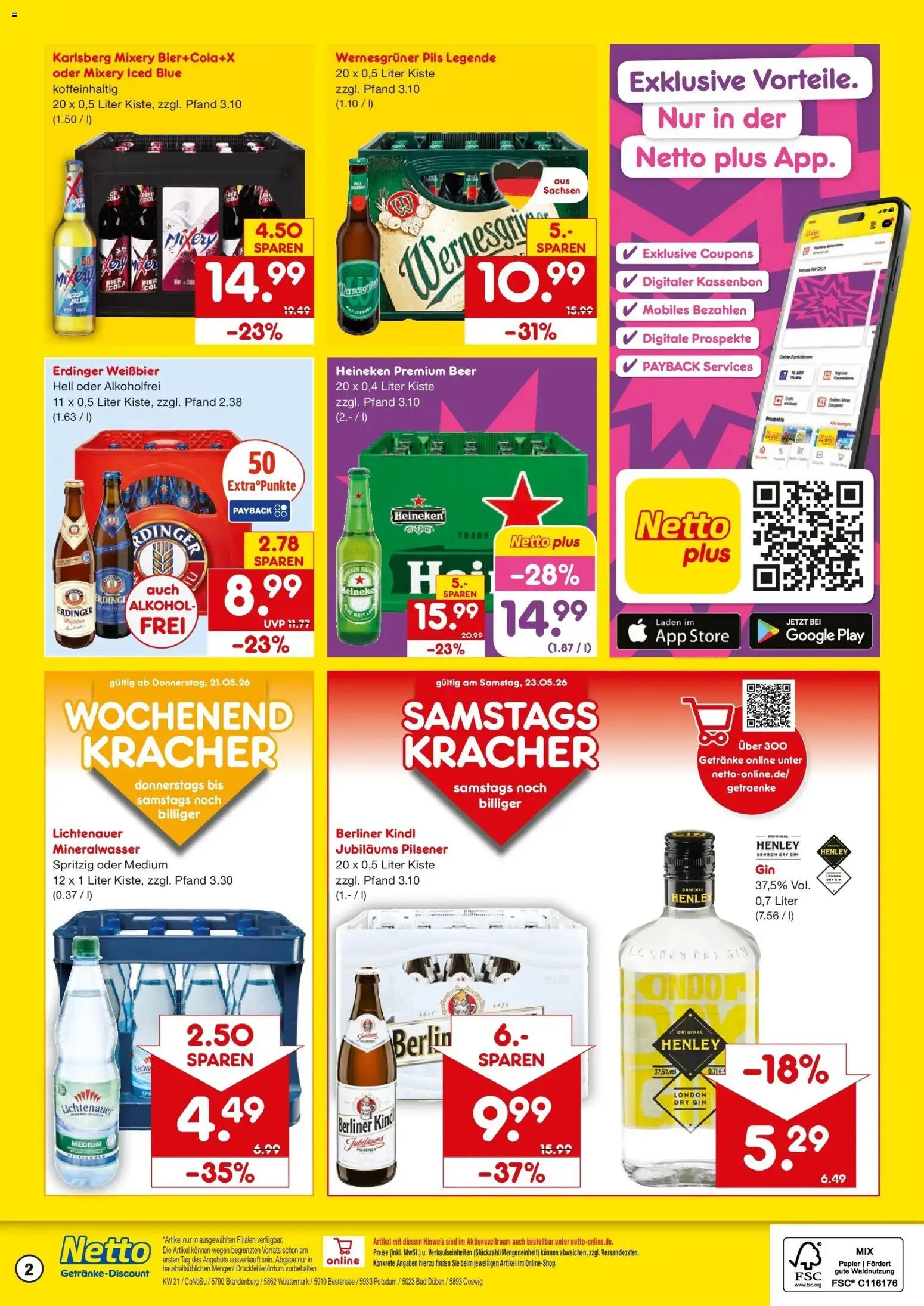 Netto Marken-Discount Prospekt Potsdam	 – gültig ab 17.05.2026 | Seite: 2 | Produkte: Berliner, Erdinger, Weißbier, Bad