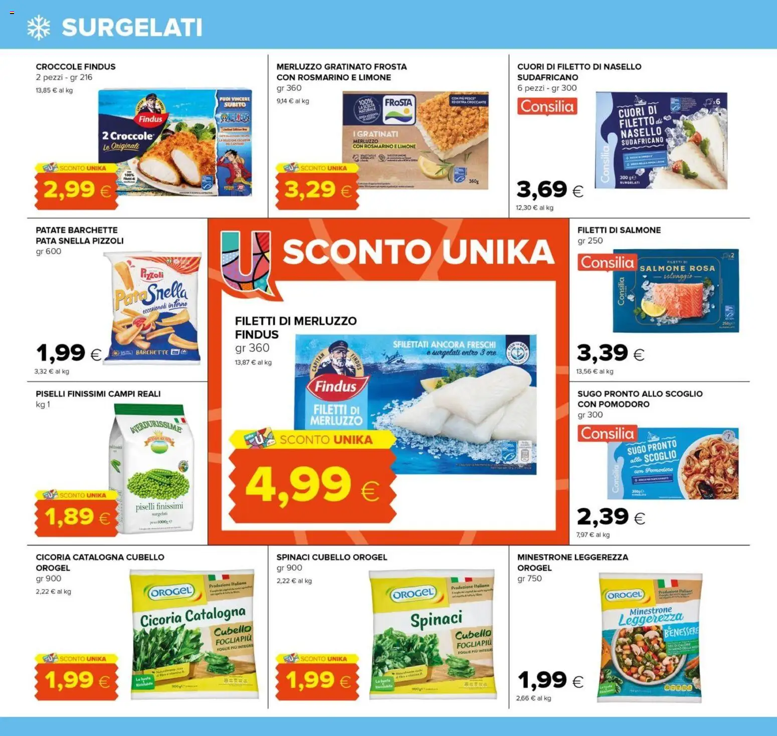 Volantino Oasi del 11.03.2026 | Pagina: 12 | Prodotti: Minestrone, Spinaci, Sugo, Nasello
