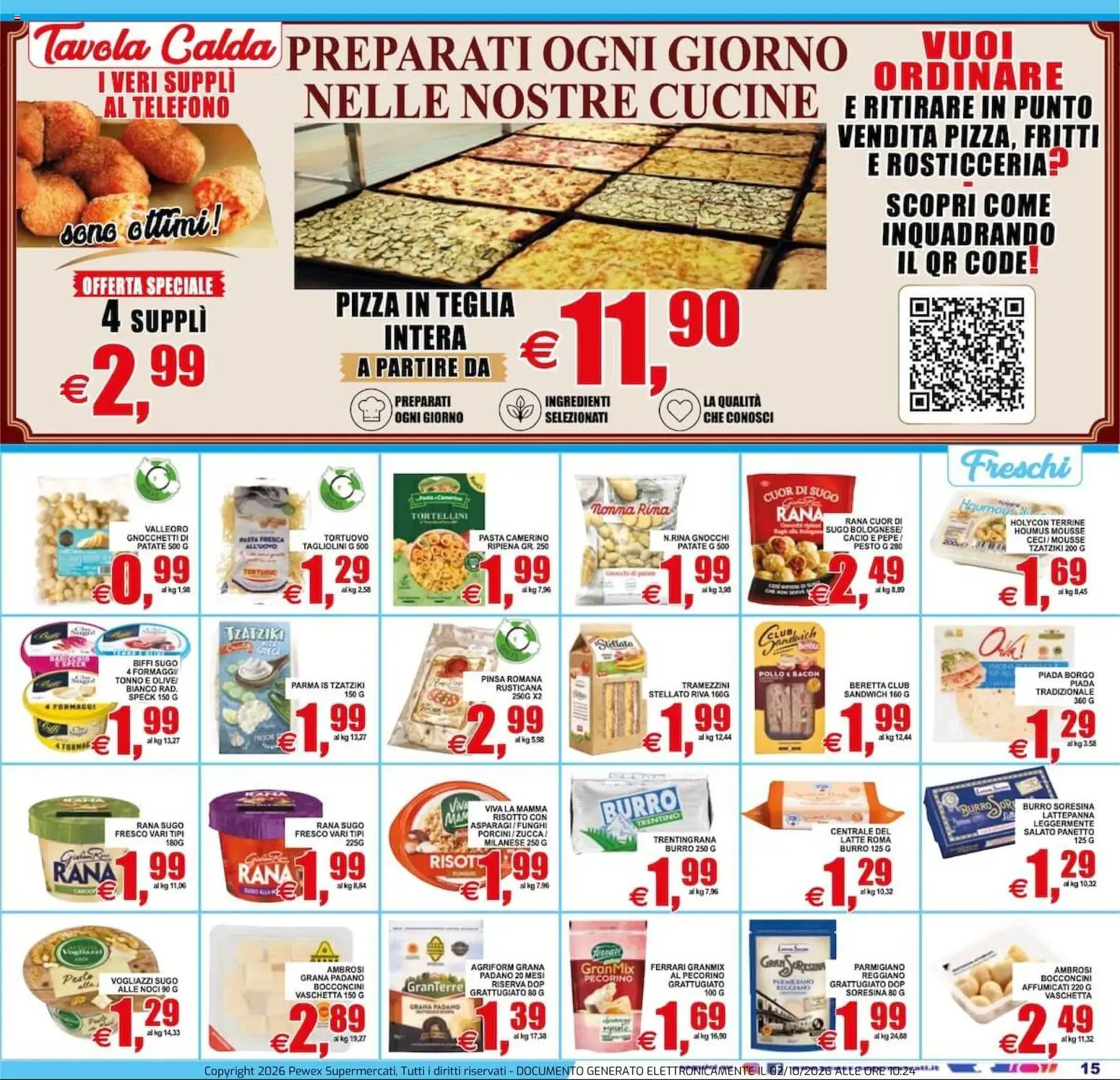 Volantino Pewex del 02/10/2026 | Pagina: 15 | Prodotti: Speck, Latte, Pasta, Grana Padano