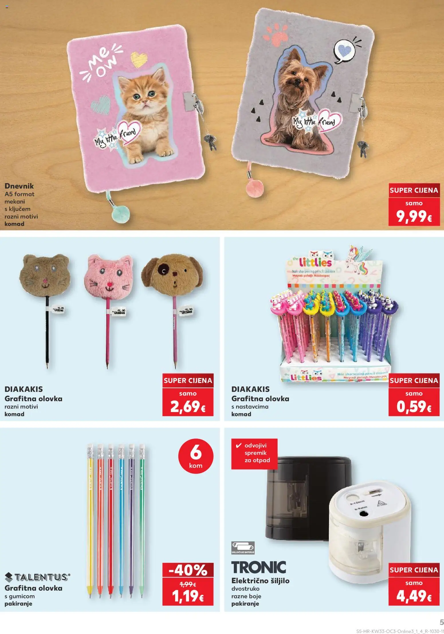 Kaufland katalog | vrijedi od 10.08.2026 | Stranica: 5 | Proizvodi: Šiljilo, Baterije, Notebook