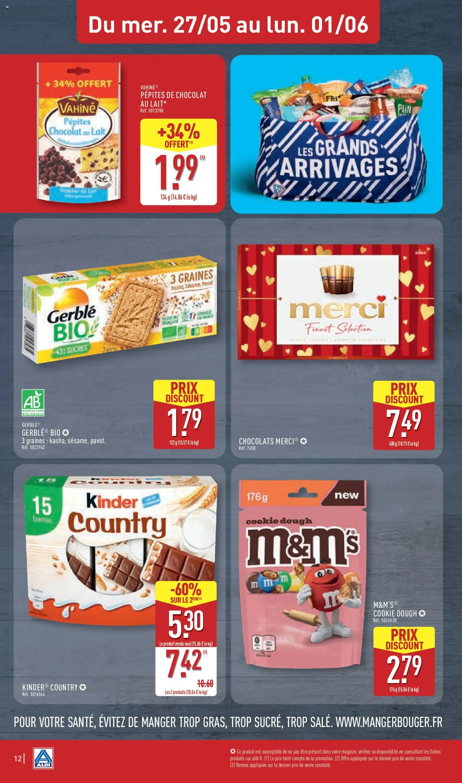 {H1} | Page: 14 | Produits: Pépites de chocolat, Lait, Pain, Chocolat