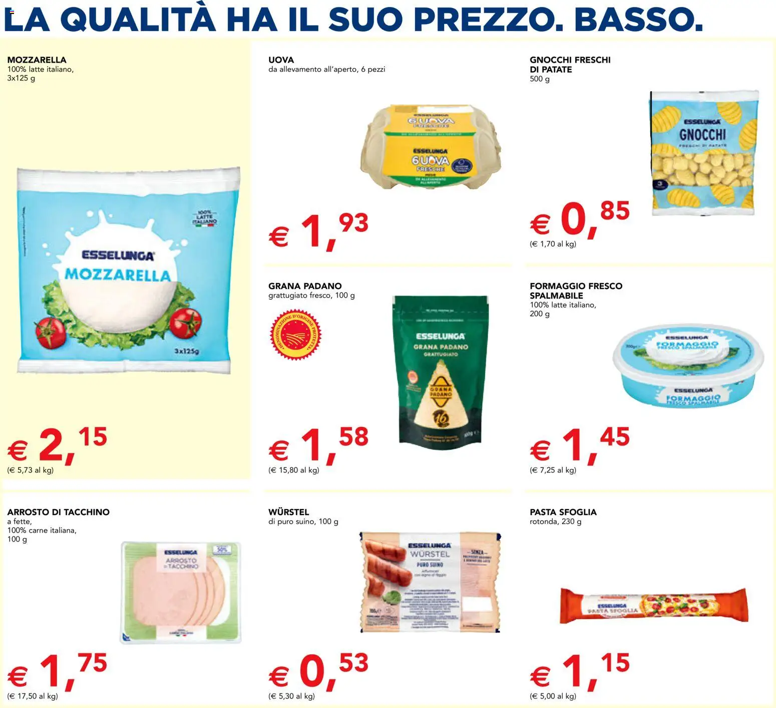 Volantino Esselunga S del 28.05.2026 | Pagina: 3 | Prodotti: Arrosto, Tacchino, Pasta, Wurstel