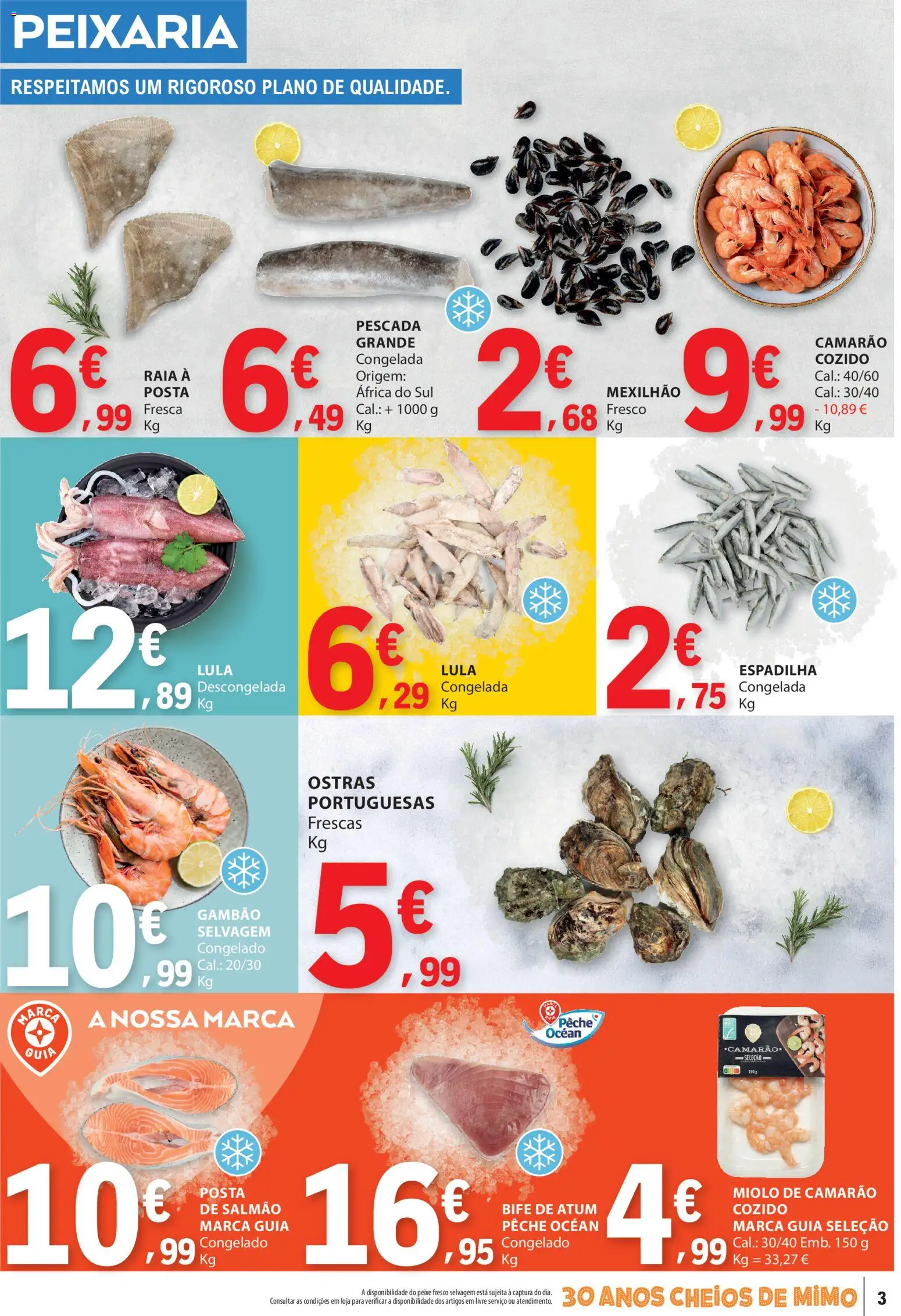 E.Leclerc folheto │ válido de 03/09/2026 | Página: 3 | Produtos: Atum, Ostras, Bife, Bife de atum