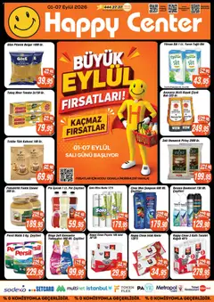 01 Eylül 2026 tarihinden itibaren geçerli olan Happy Center kataloğu önizlemesi