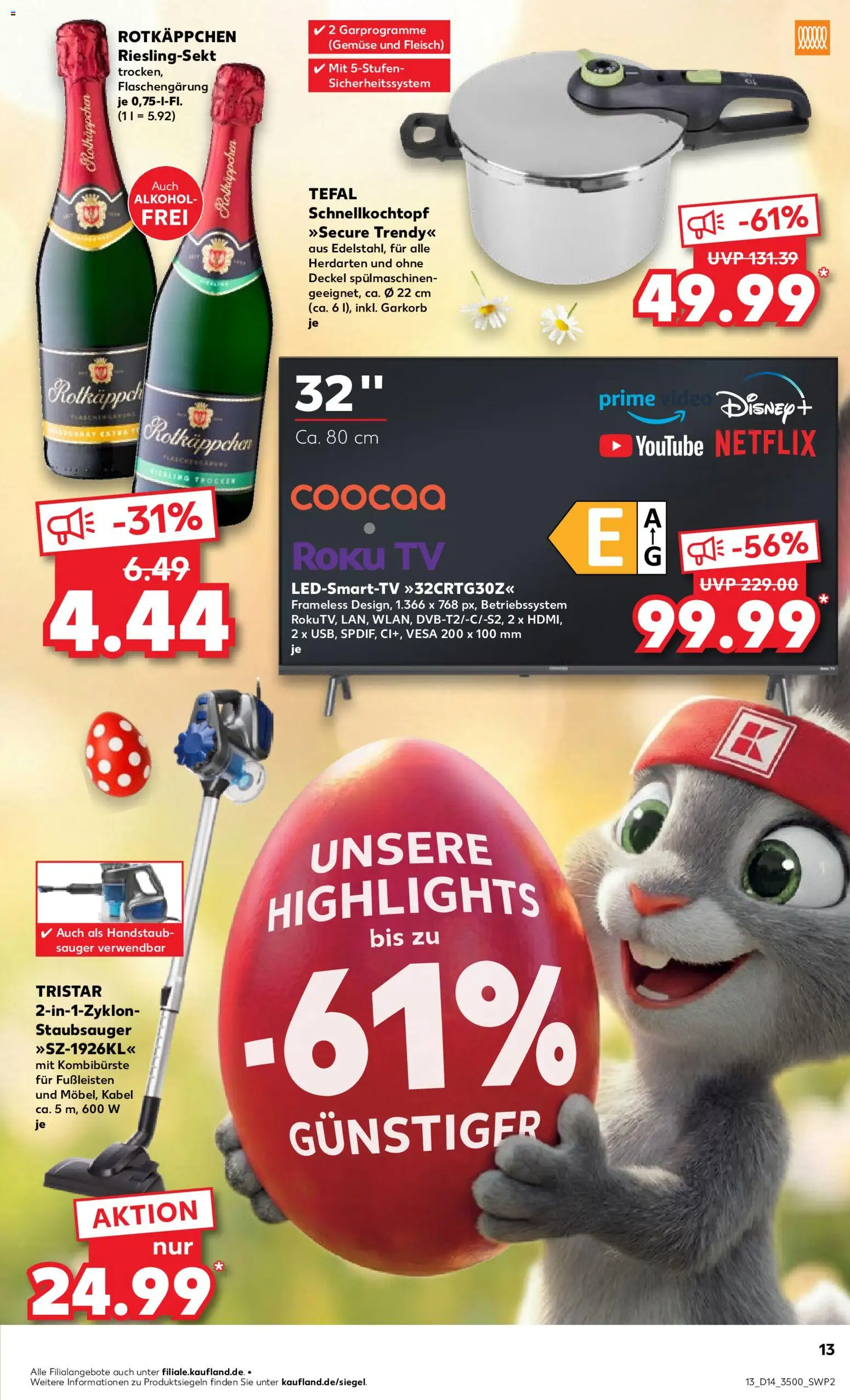 Kaufland Prospekt Rostock	 – gültig ab 02.04.2026 | Seite: 13 | Produkte: Kabel, Fleisch, TV, Video