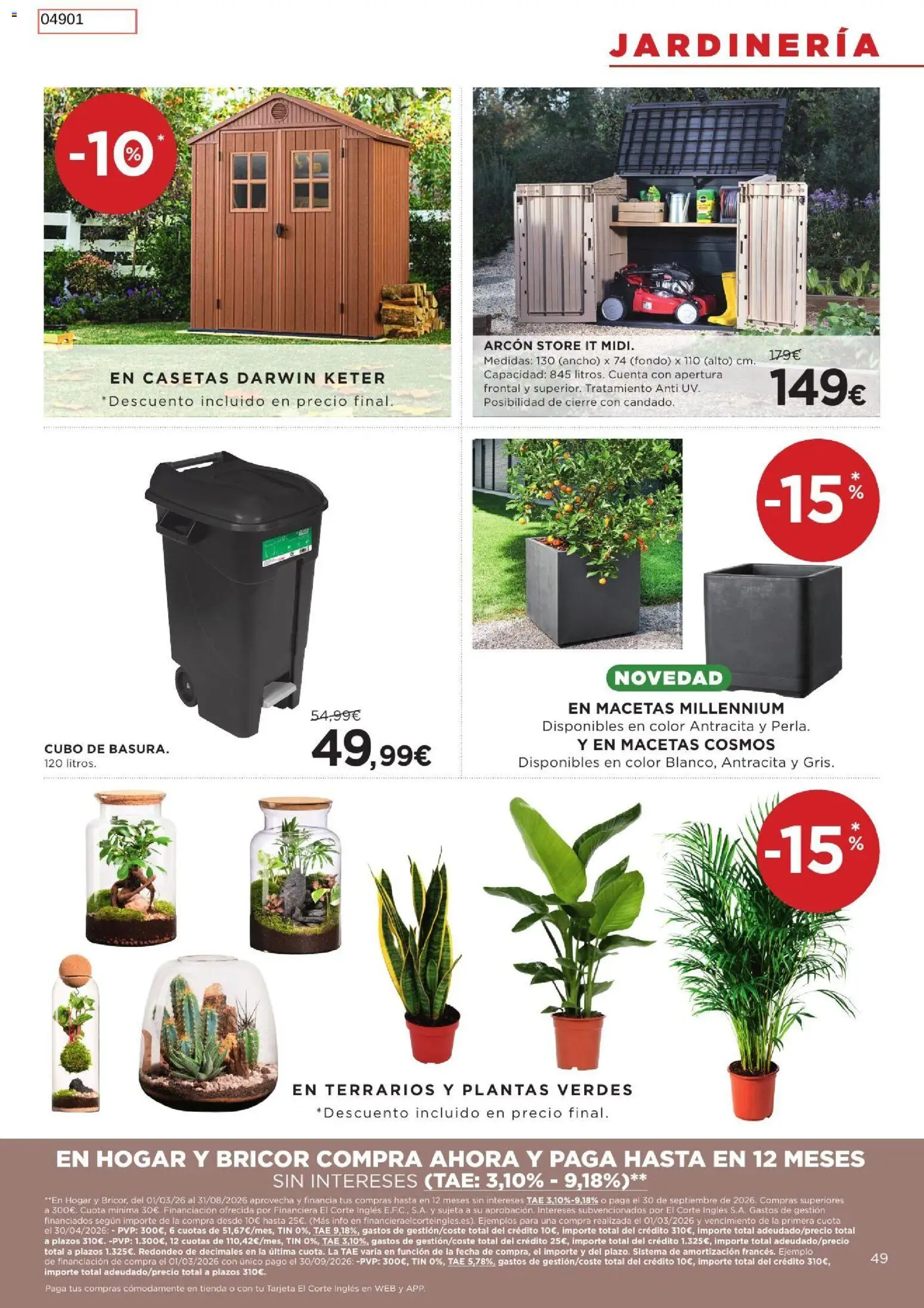Hipercor catálogo │ válido desde el 26/08/2026 | Página: 49 | Productos: Macetas