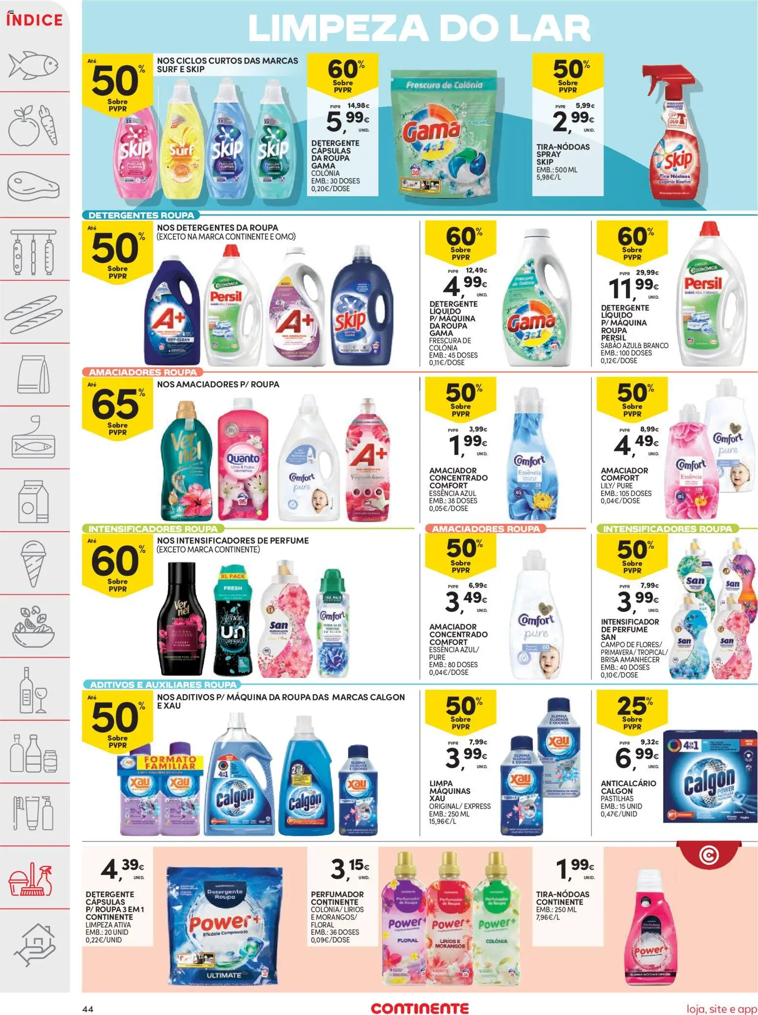 Continente folheto │ válido de 21/07/2026 | Página: 44 | Produtos: Perfume, Sabão, Persil, Morangos