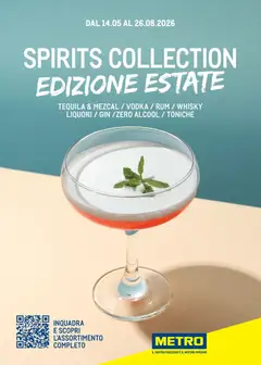 Anteprima del volantino Metro volantino Spirits Collection - Estate valido a partire dal 14.05.2026