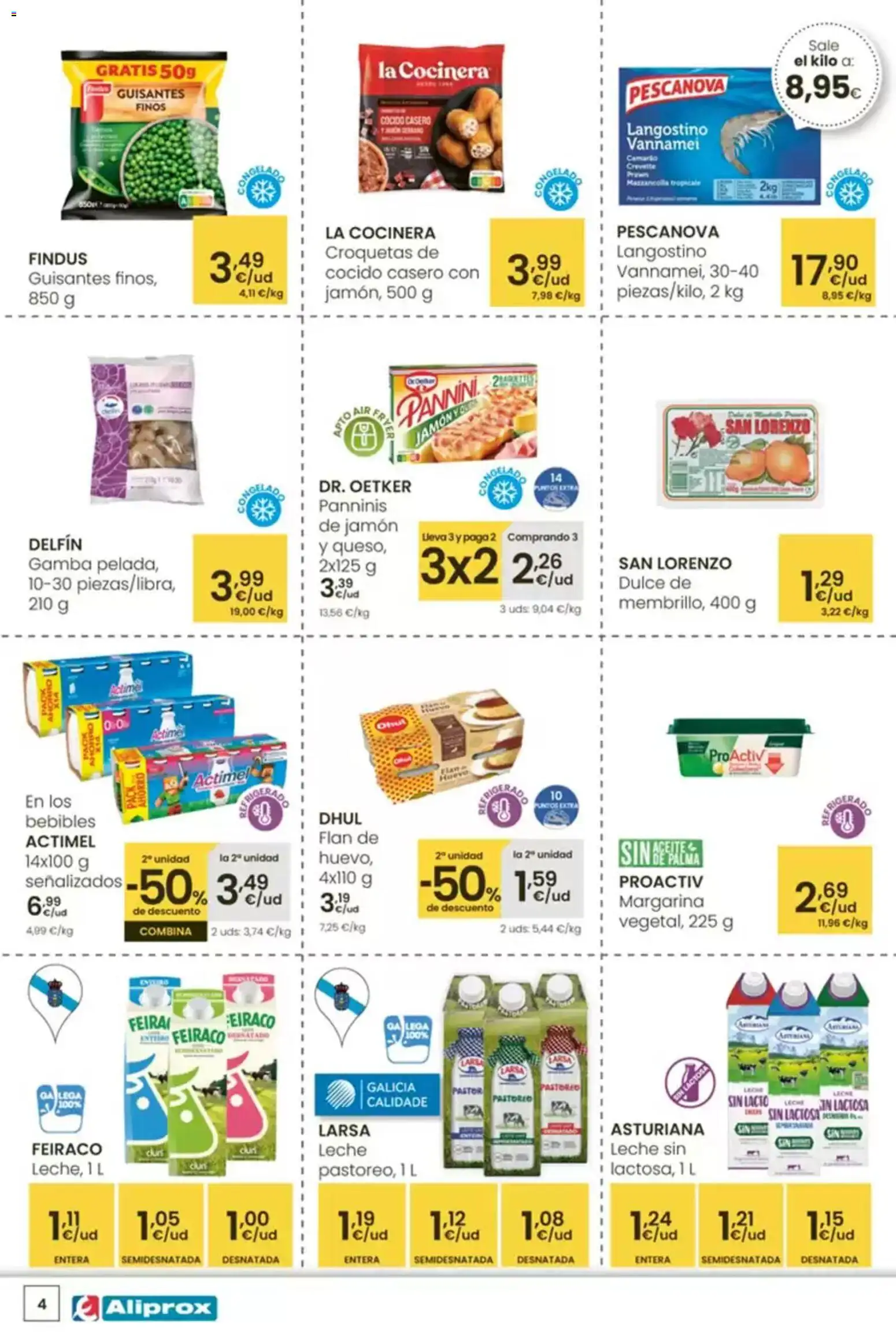 Eroski Aliprox  │ válido desde el 16.04.2026 | Página: 4 | Productos: Jamón, Margarina, Croquetas, Gamba