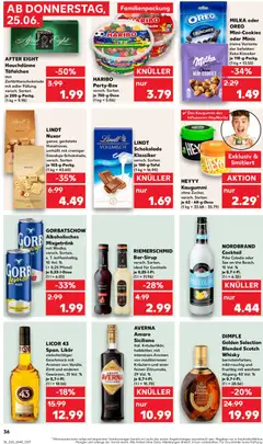 Náhled letáku Kaufland Německo leták od 22.06.2026 | Strana: 36 | Produkty: Cookies, Whisky, Piña colada, Oreo