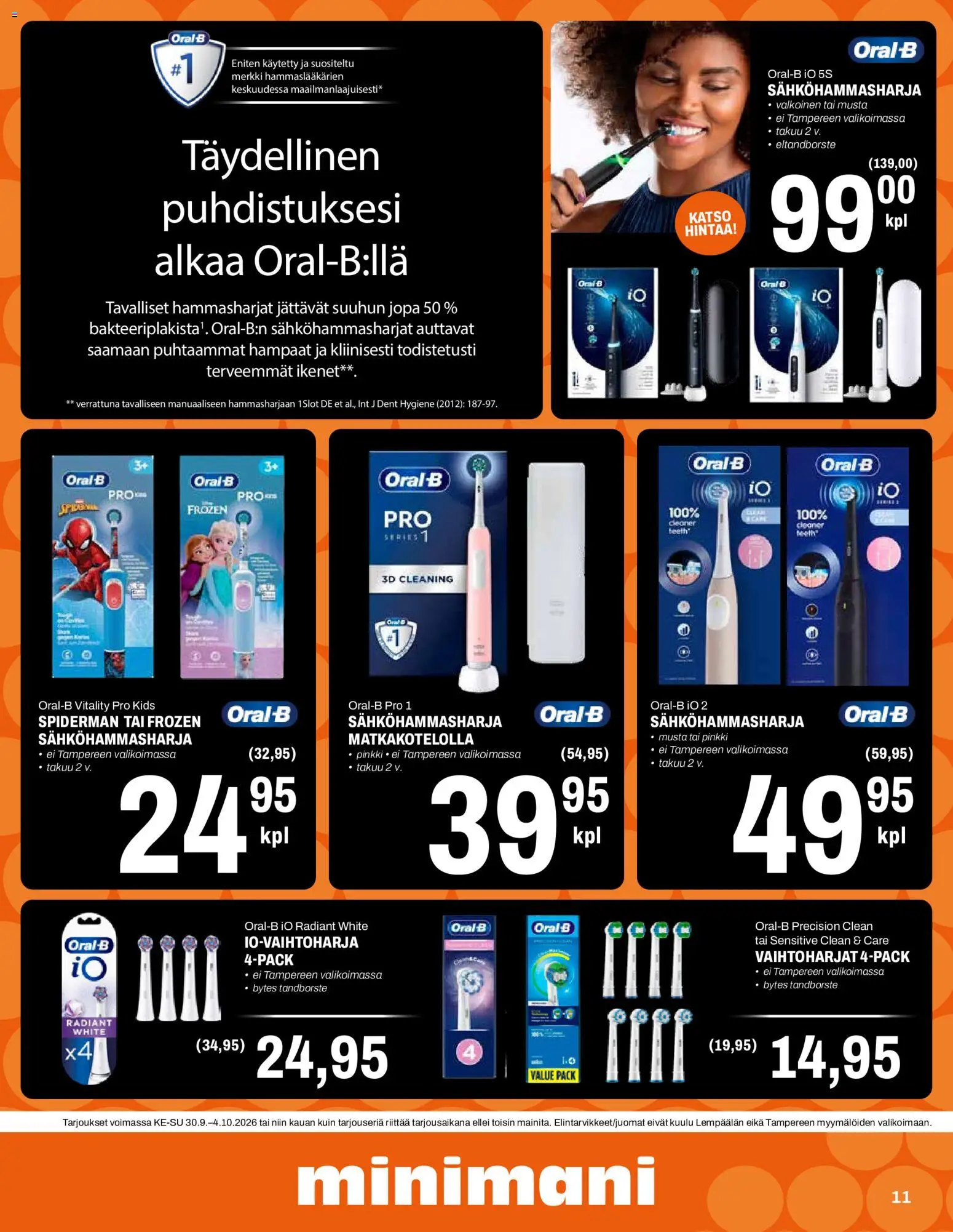 Minimani tarjoukset – voimassa 30/09/2026 alkaen | Sivu: 11 | Tuotteet: Sähköhammasharja