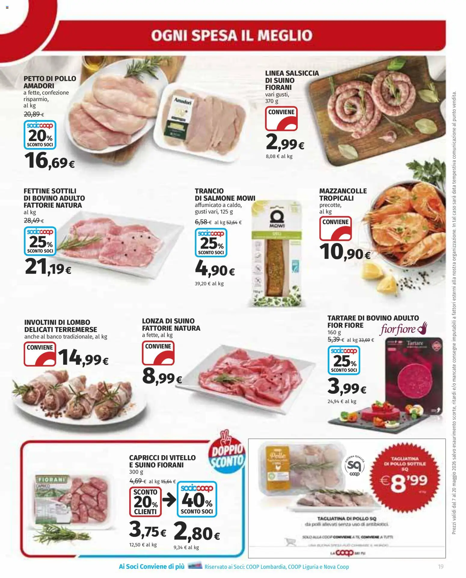 Volantino Ipercoop del 07.05.2026 | Pagina: 19 | Prodotti: Petto di Pollo, Suino, The, Vitello