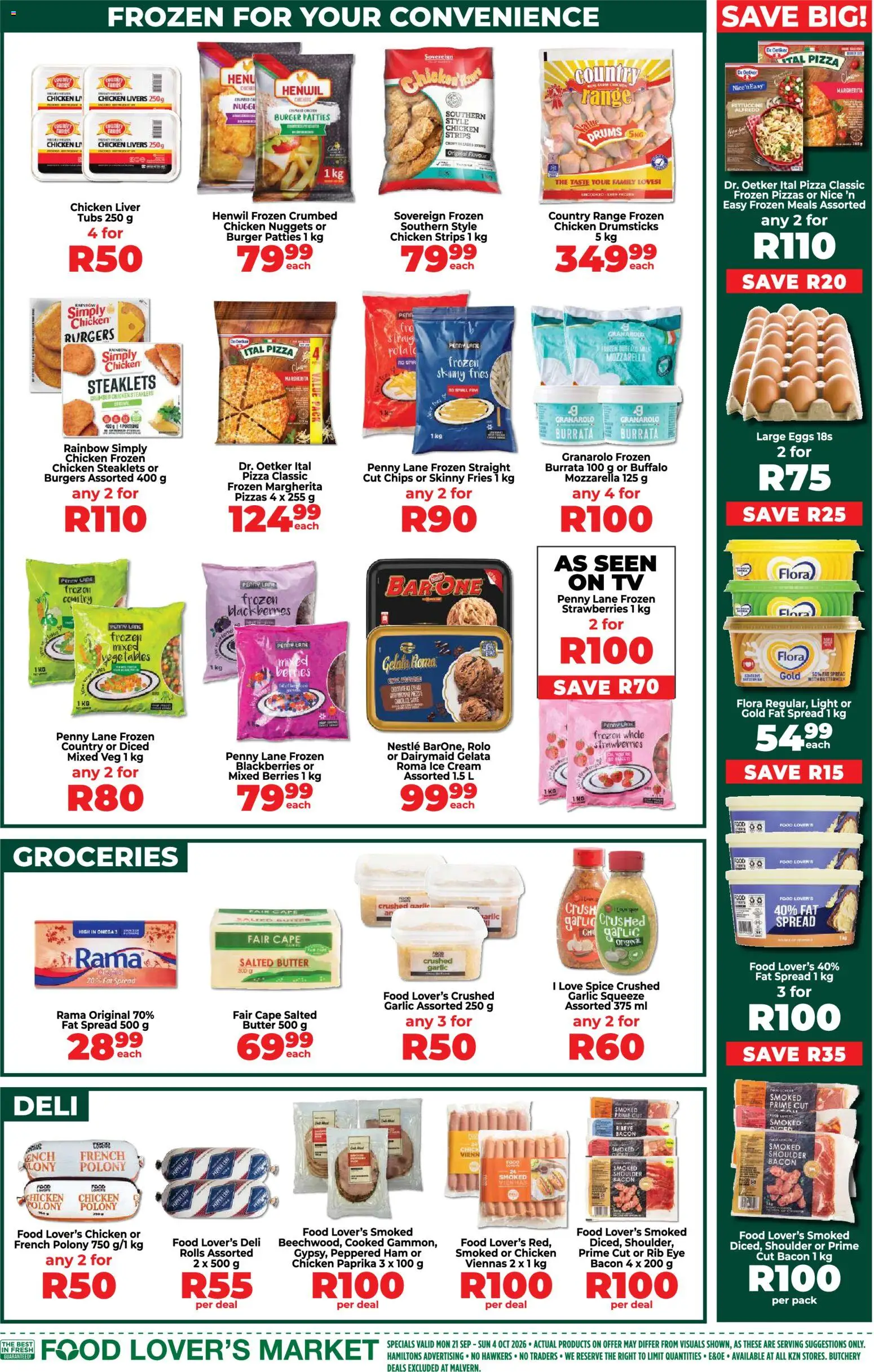 New Food Lover's Market catalogue – valid from 21/09/2026 | Page: 7 | Products: Liver, Polony, Cream, Garlic