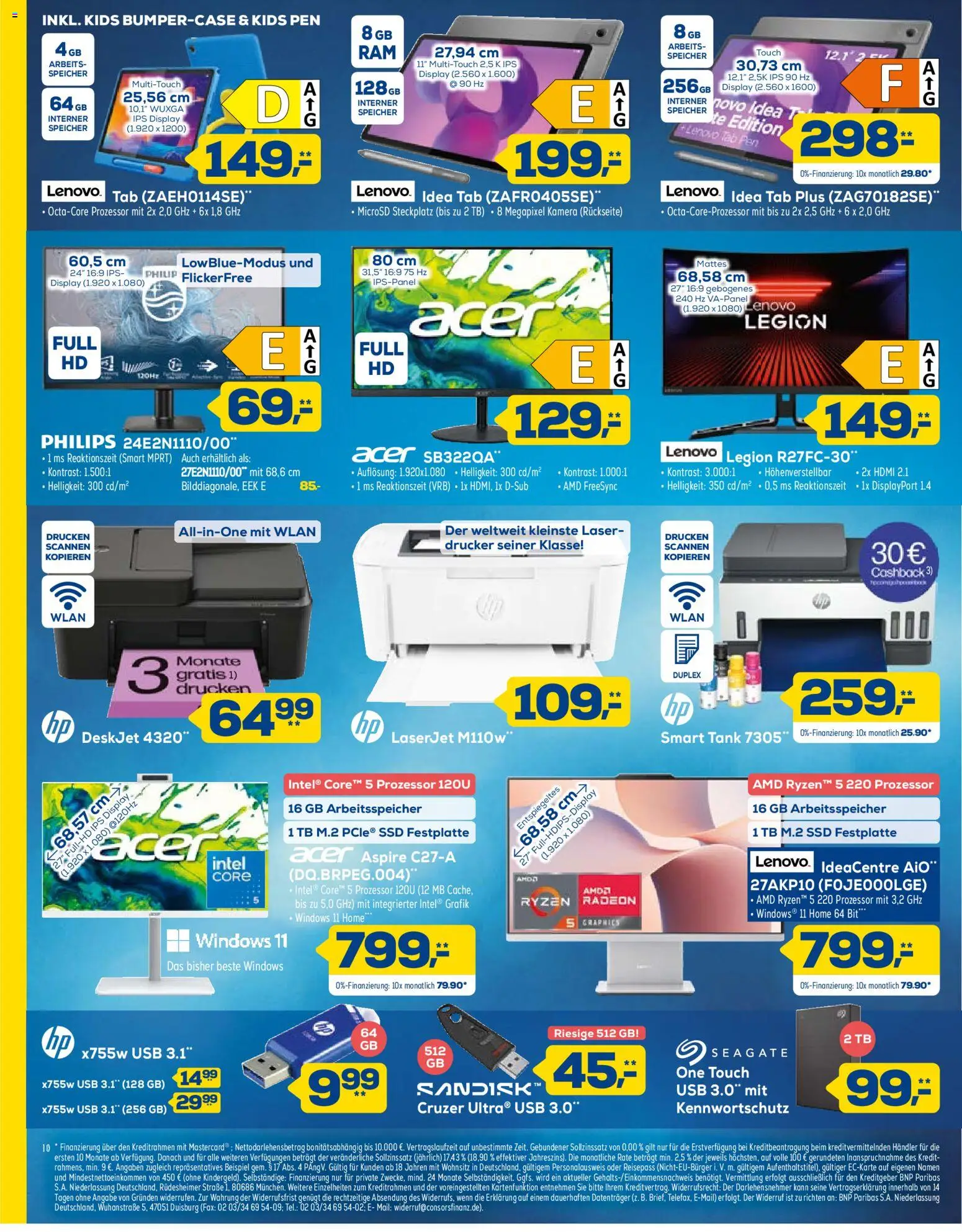 Euronics Prospekt – gültig ab 26.09.2026 | Seite: 10 | Produkte: Lenovo, Philips, USB, Drucker