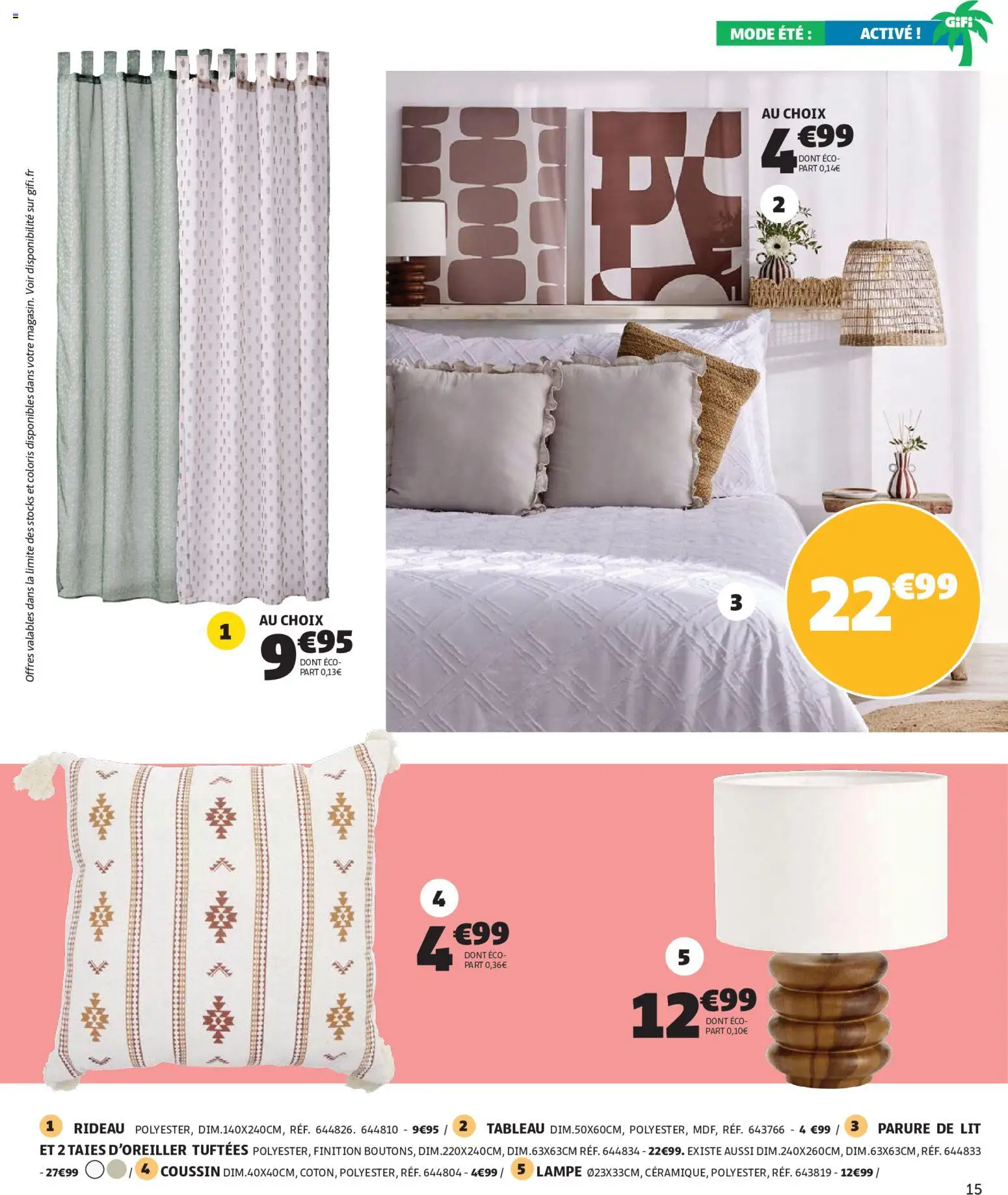 {H1} | Page: 15 | Produits: Parure de lit, Lit, Lampe, Rideau