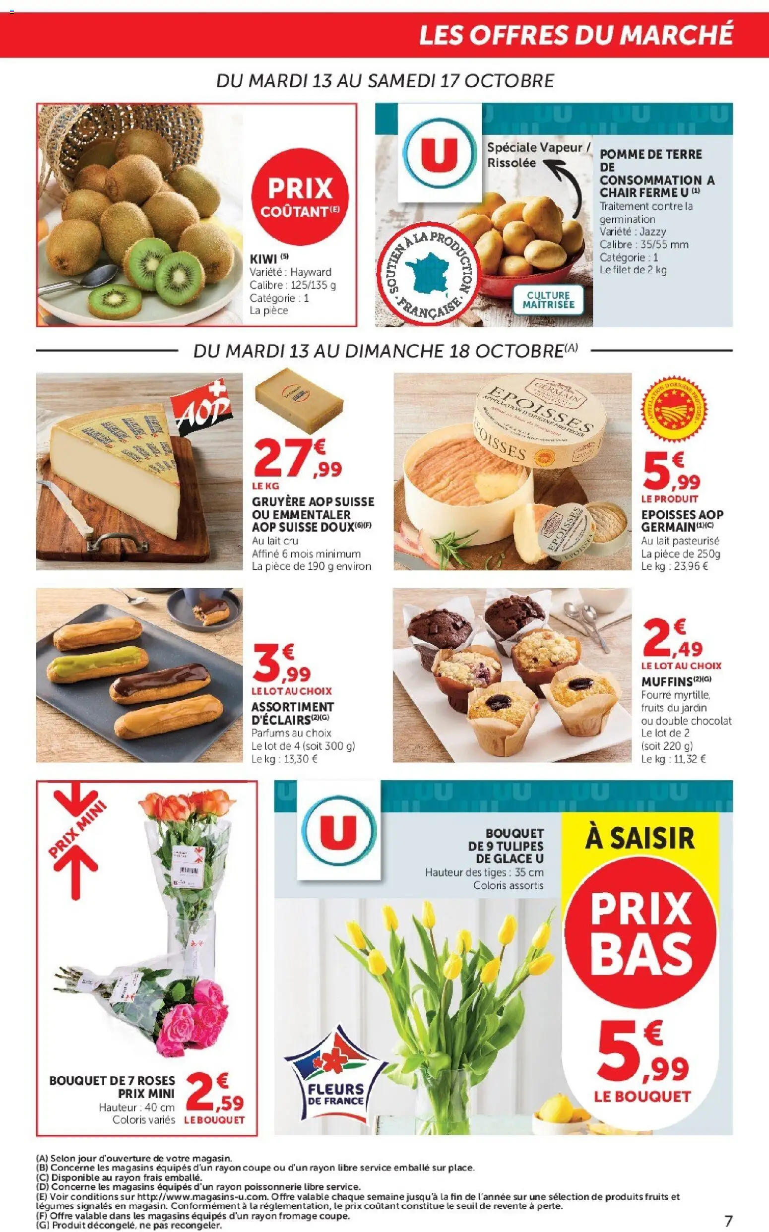 {H1} | Page: 7 | Produits: Lait, Fromage, Chocolat, Kiwi