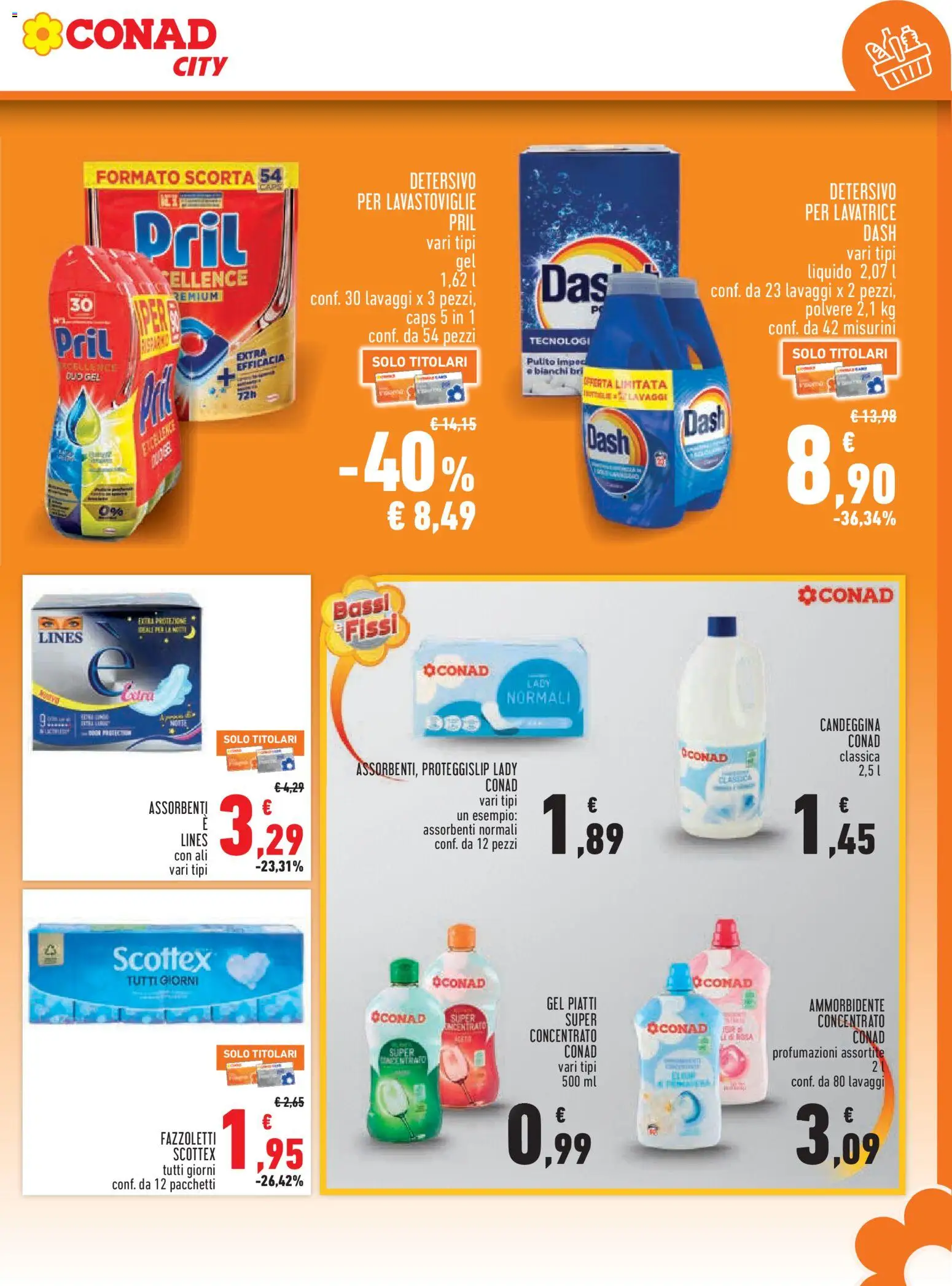 Volantino Conad del 22/10/2026 | Pagina: 17 | Prodotti: Ammorbidente, Piatti, Lavatrice, Lavastoviglie