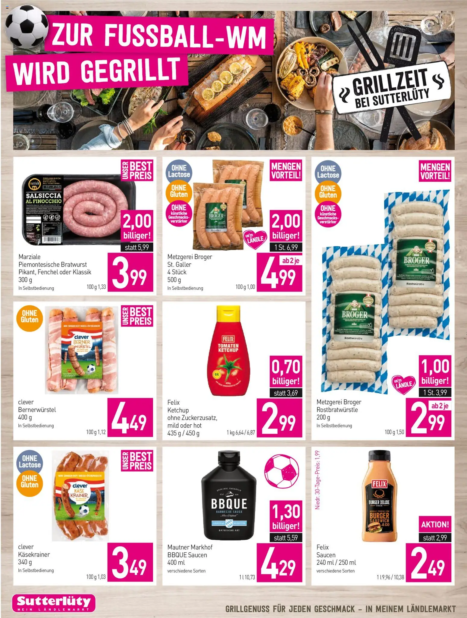Sutterlüty Flugblatt gültig ab 04.06.2026 | Seite: 12 | Produkte: Ketchup, Käse, Tomaten
