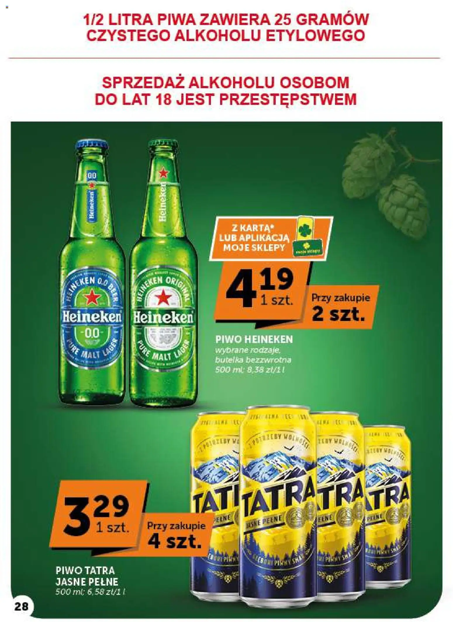 ABC gazetka - Market od 22.10.2026 | Strona: 28 | Produkty: Piwo Heineken, Piwo, Heineken