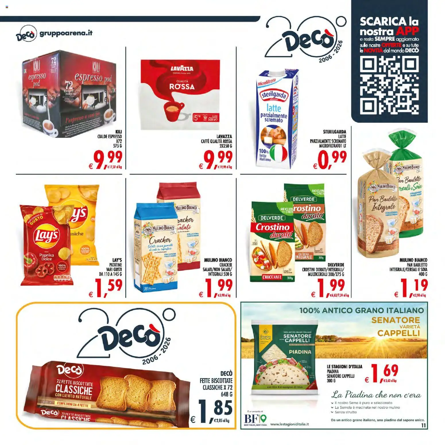 Volantino Decò del 30/06/2026 | Pagina: 11 | Prodotti: Caffè, Latte, Fette biscottate, Lavazza
