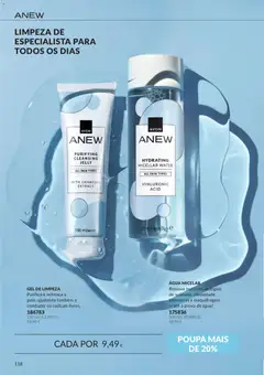 Pré-visualização Catálogo Avon Campanha 10 válido de 01/10/2026 | Página: 118 | Produtos: Agua, Água micelar, Maquilhagem, Gel de limpeza