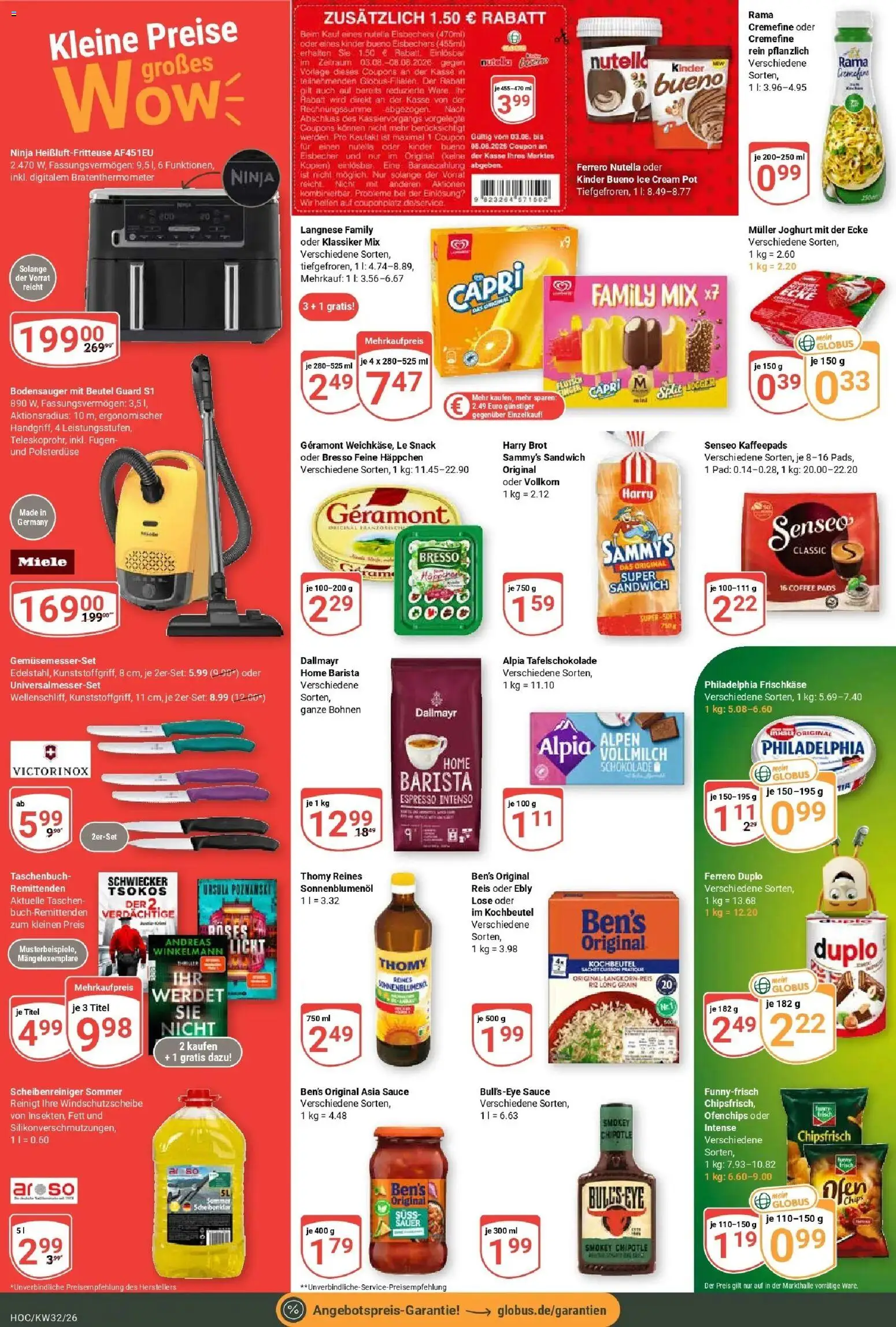 Globus Prospekt Hockenheim (ab 03.08.2026) » Angebote online | Seite: 2 | Produkte: Geramont, Philadelphia, Nutella, Frischkase