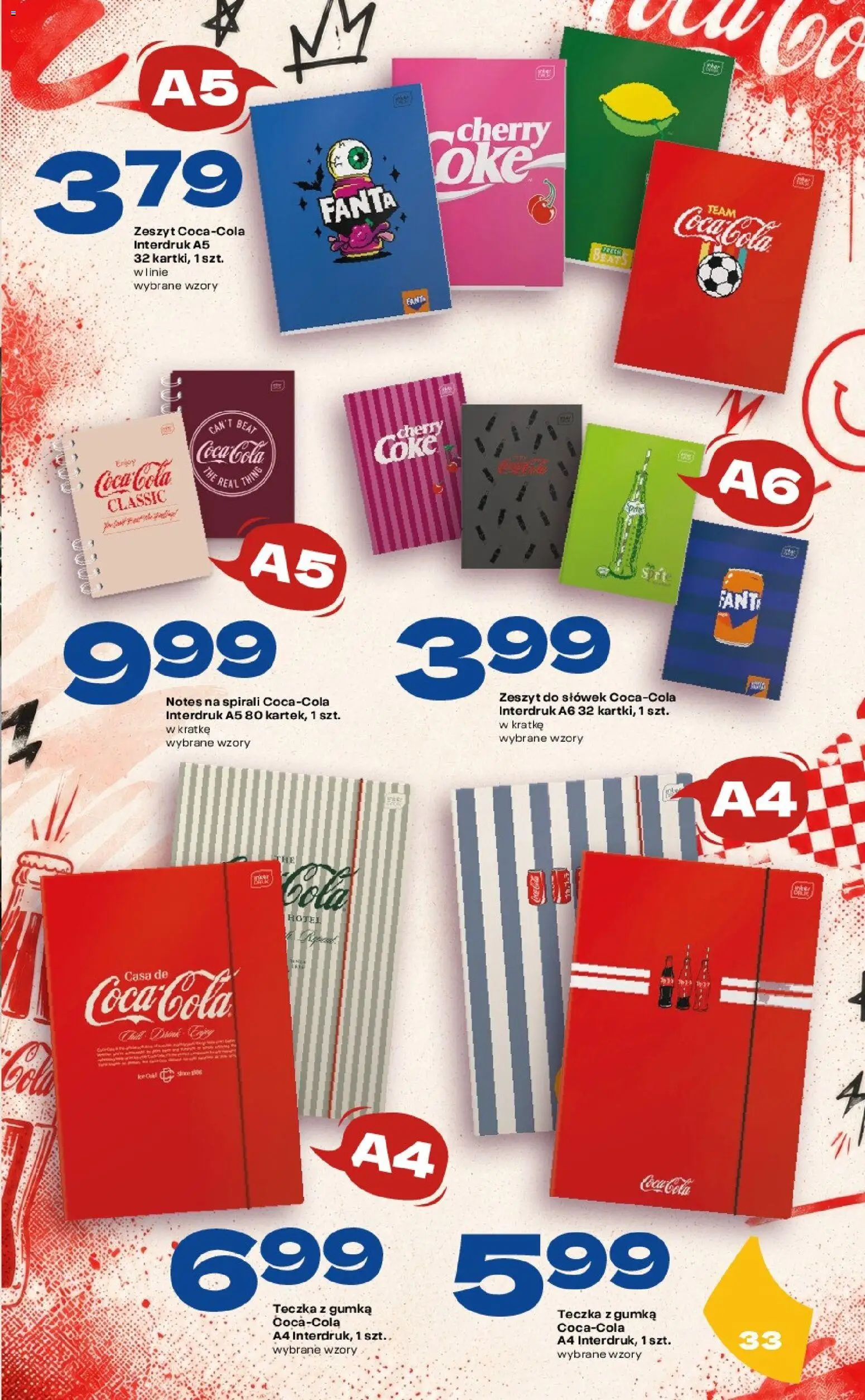 Twój Market gazetka - Katalog szkolny od 20.07.2026 | Strona: 33 | Produkty: Zeszyt, Coca cola