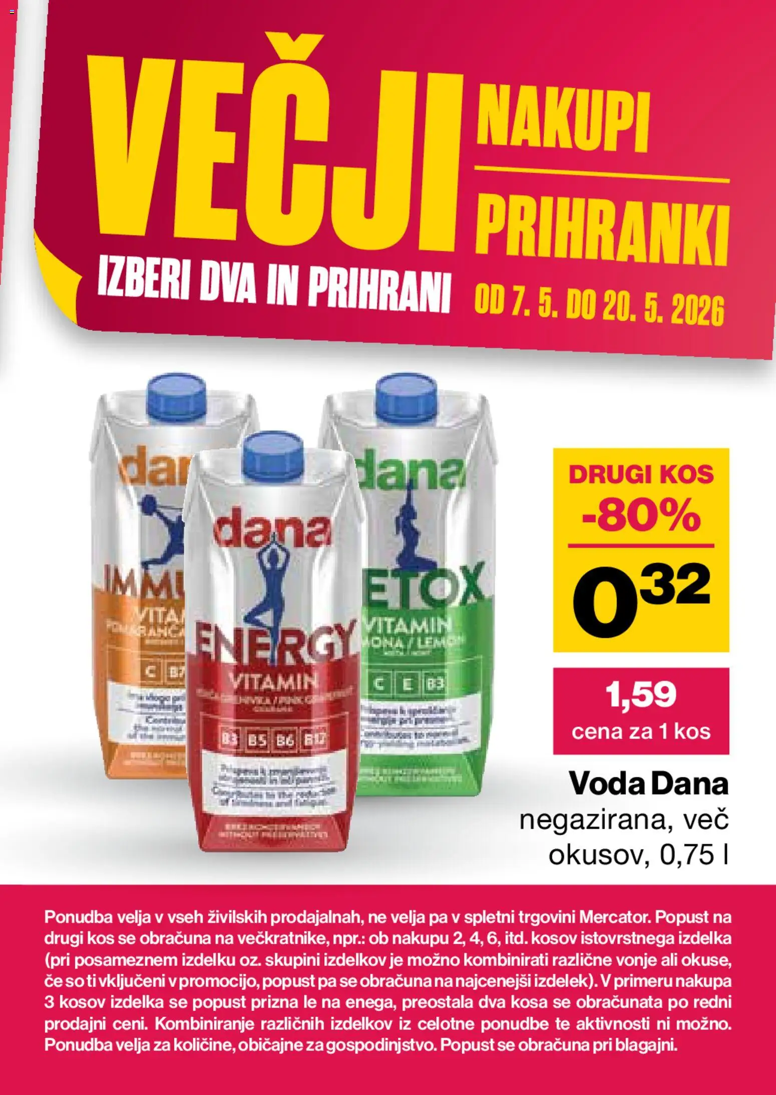 Novi Mercator katalog ponudbe – veljaven od 07.05.2026 | Stran: 42 | Izdelki: Kos, Voda