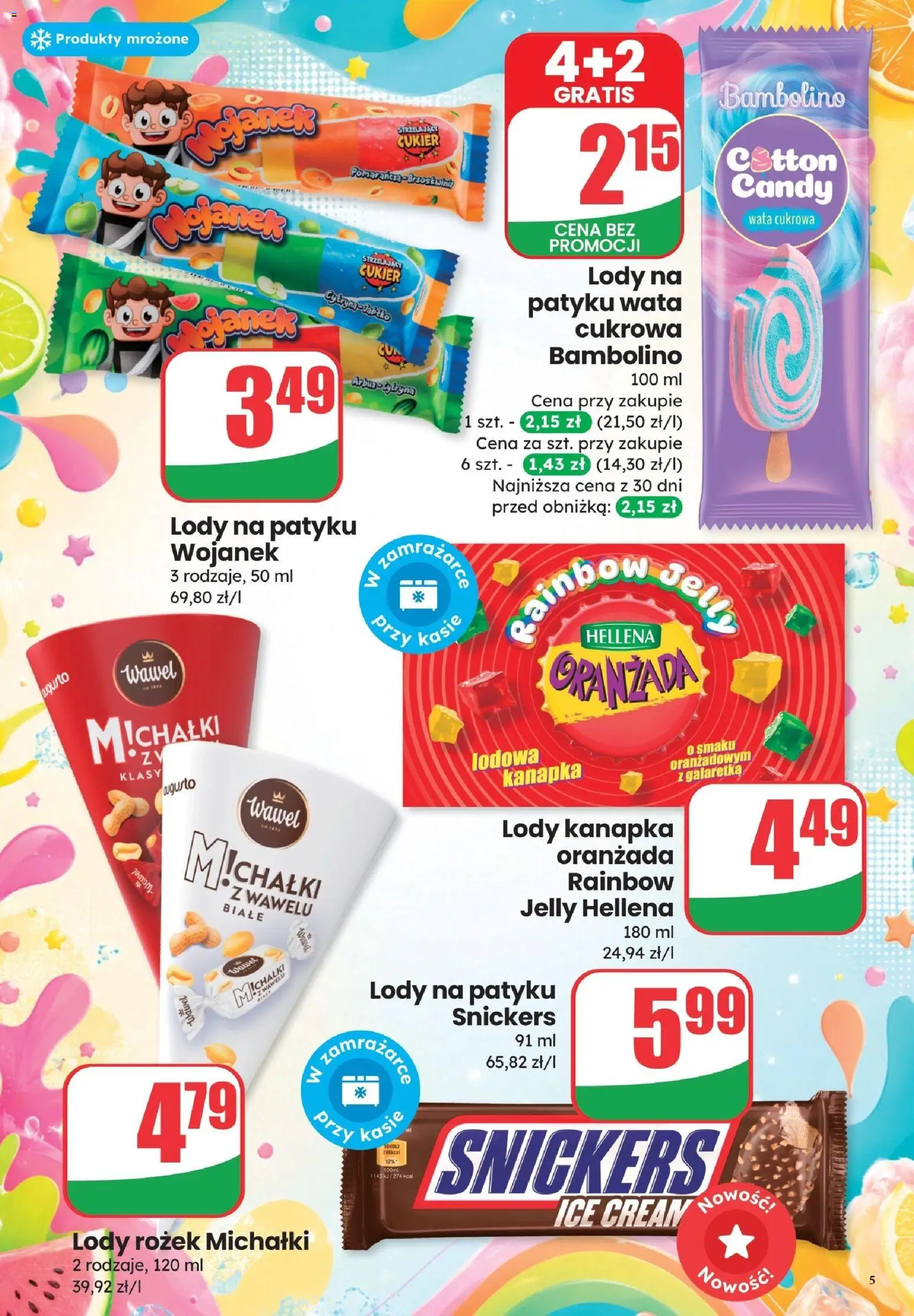 Dino gazetka - Dzień Dziecka od 27.05.2026 | Strona: 5 | Produkty: Arbuz, Galaretka, Lody, Cukier