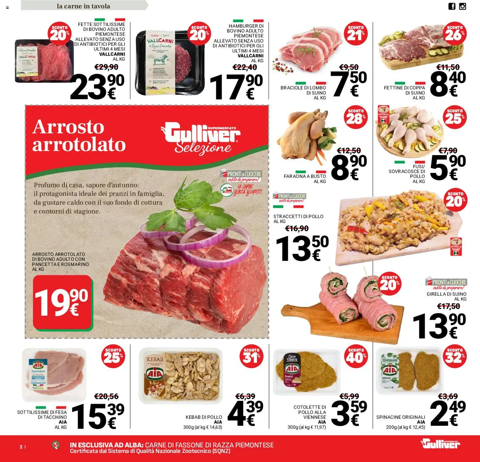 Volantino Gulliver del 30/10/2026 | Pagina: 2 | Prodotti: Arrosto, Rosmarino, Pollo, Carne