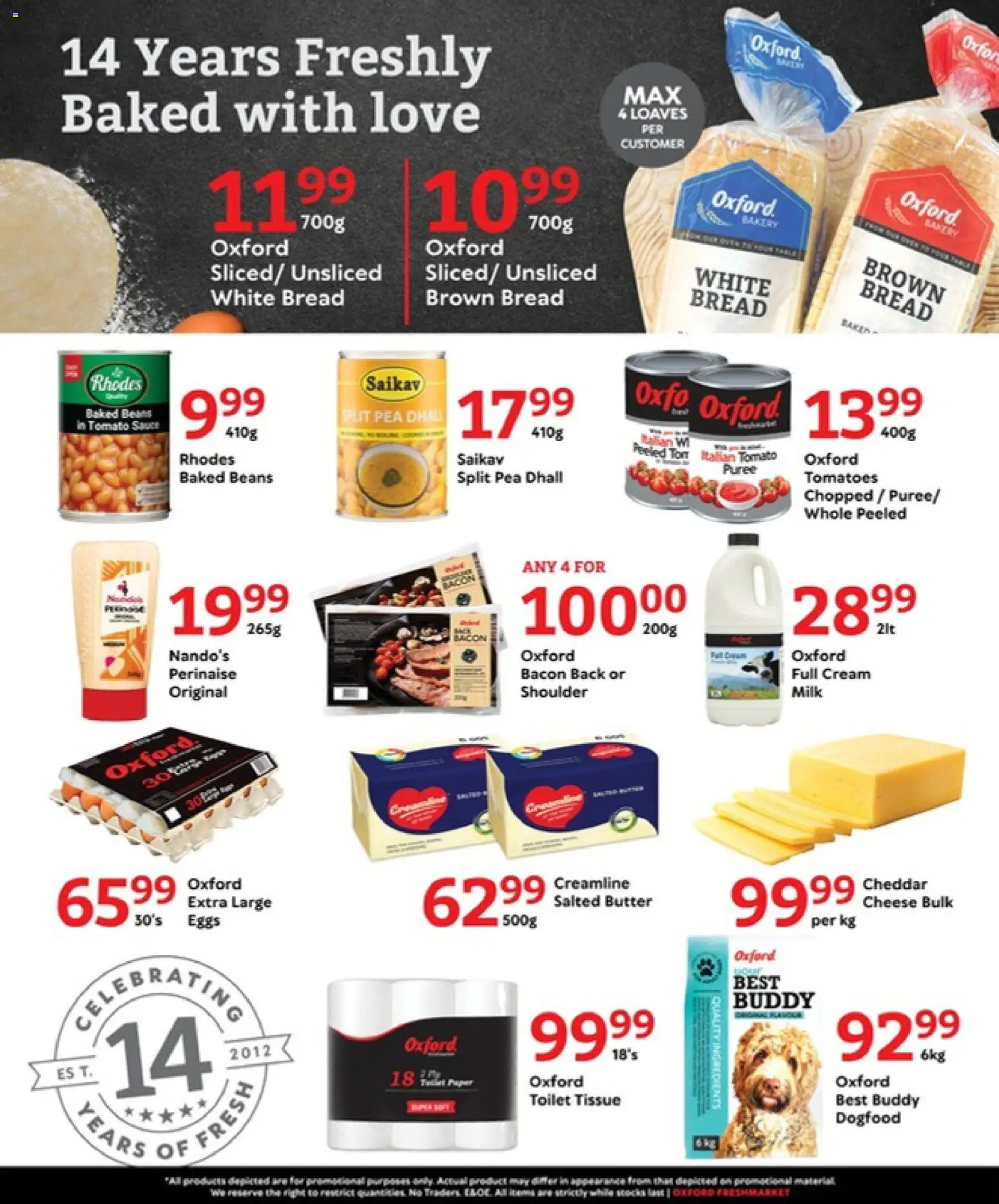New Oxford Freshmarket catalogue – valid from 12.05.2026 | Page: 3 | Products: Baked beans, Toilet, Cheese, Cream