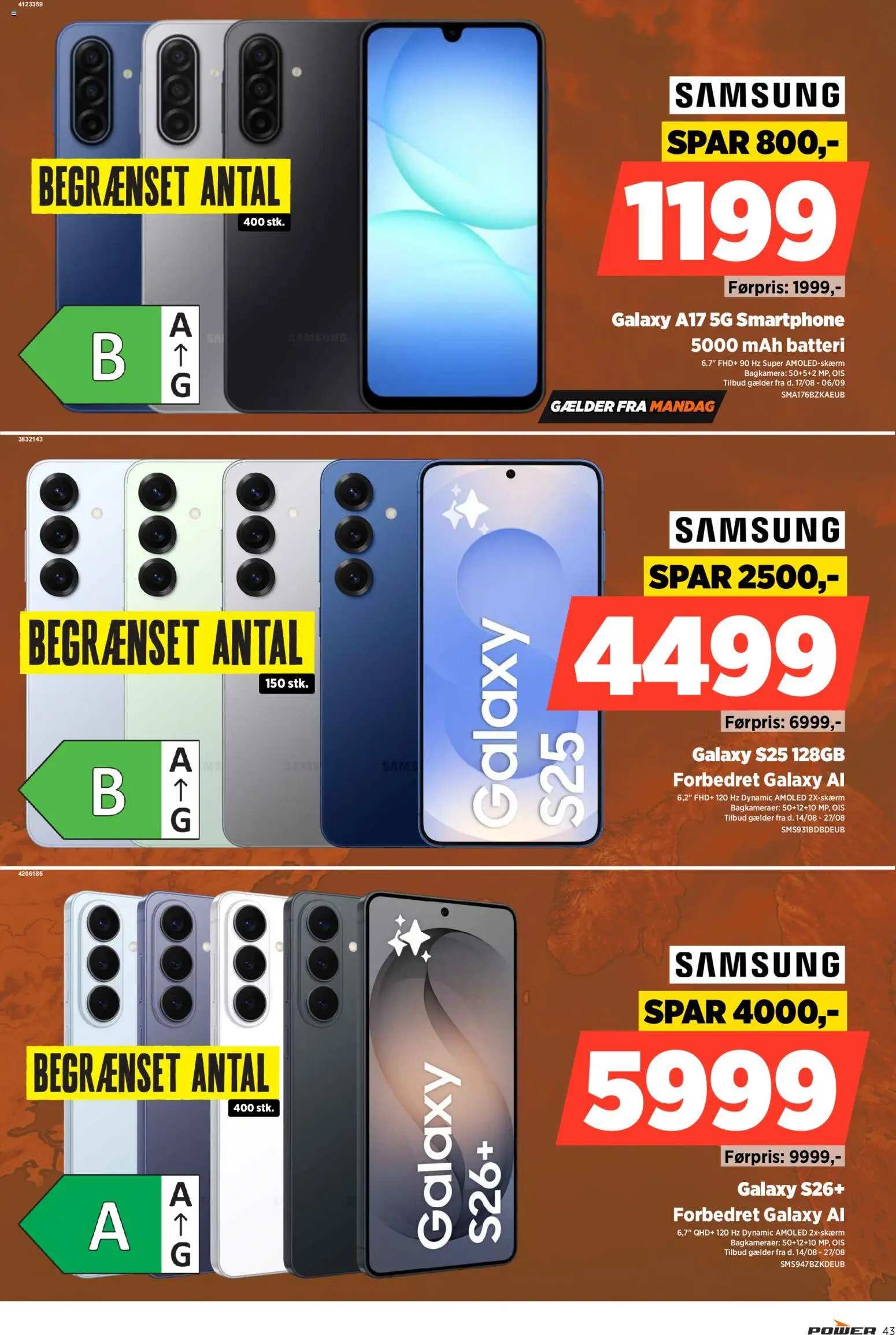 Power tilbudsavis – gyldig fra 14/08/2026 | Side: 43 | Produkter: Smartphone, Batteri