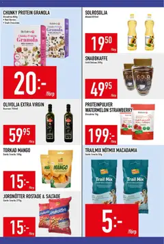 Matdax erbjudanden - Förhandsvisning av reklamblad från butik Matdax aktuell från 06/07/2026 | Sida: 17 | Produkter: Proteinpulver, Jordnötter, Olivolja, Mango