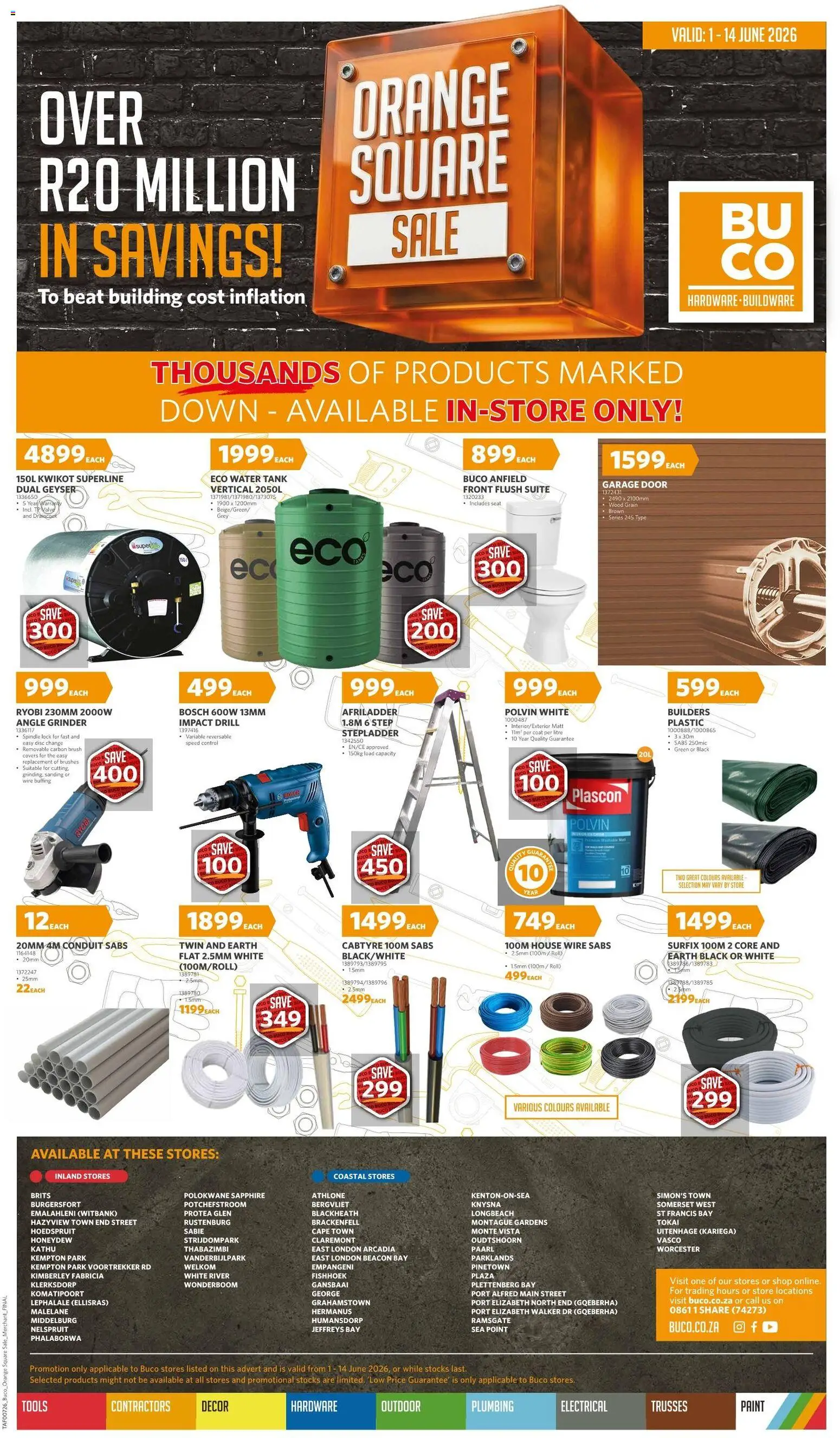 New BUCO catalogue – valid from 01.06.2026 | Page: 1 | Products: Tank, Grinder, Paint, Brush